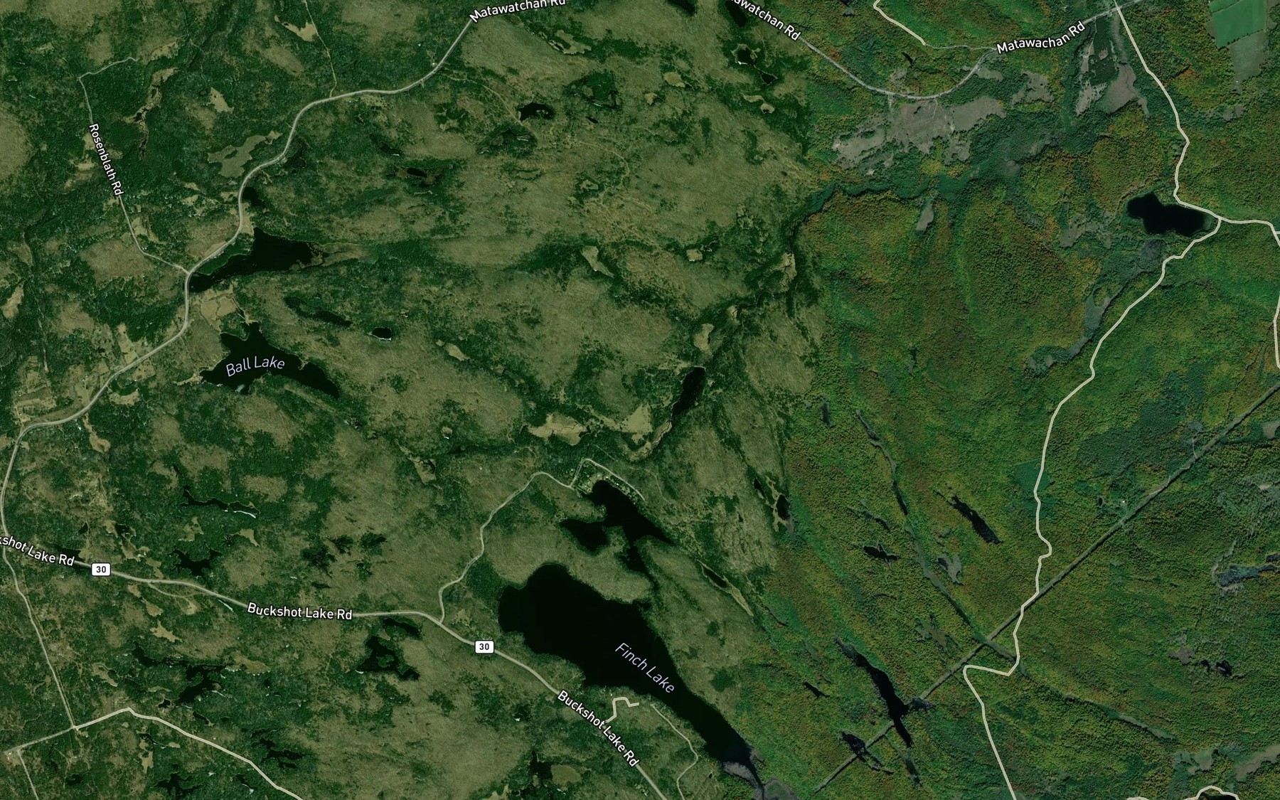 Satellite map of the Little Finch Lake