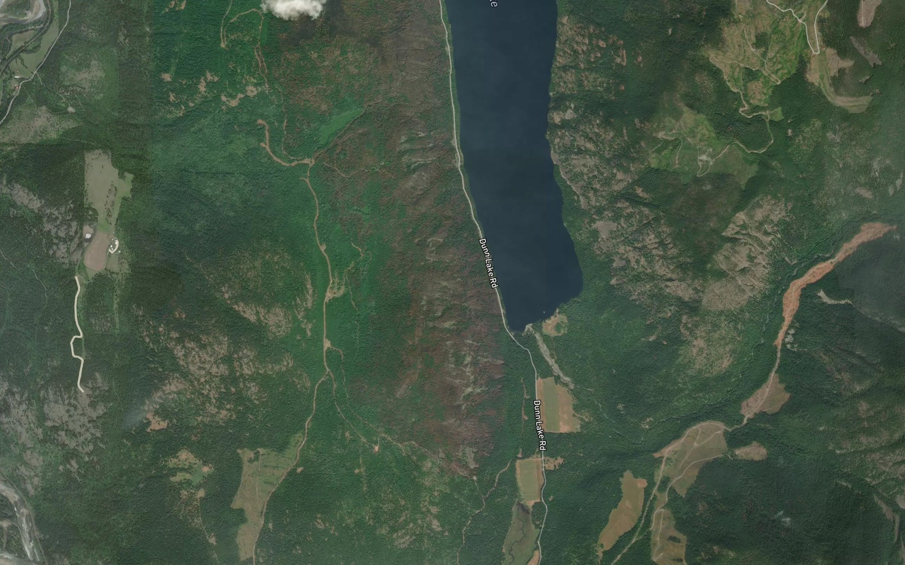 Satellite map of the McTaggart Creek