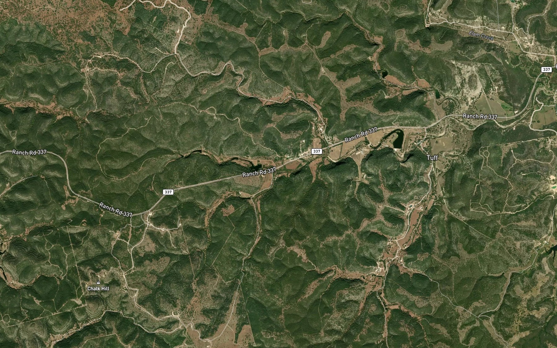 Satellite map of the Dockery Creek