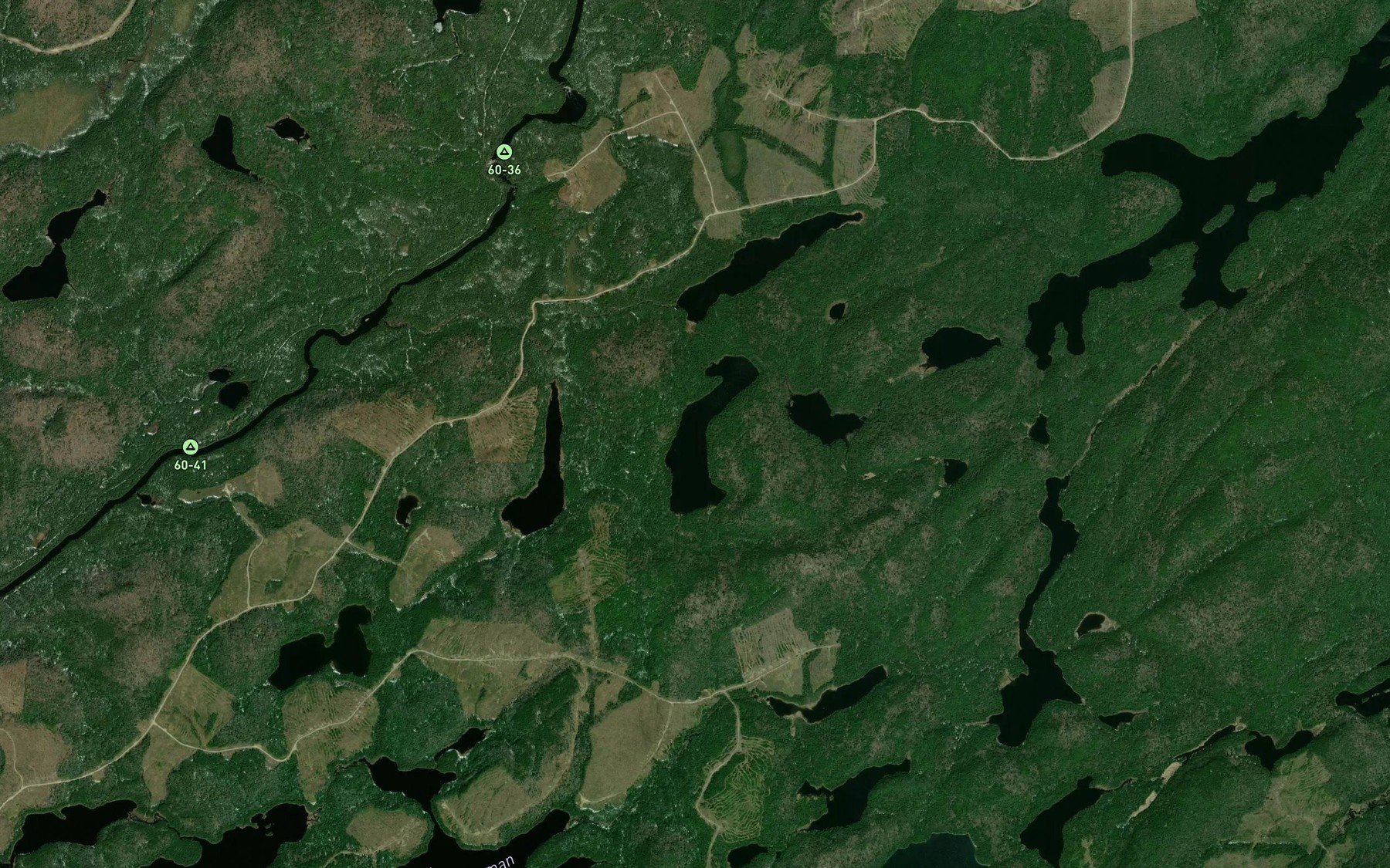 Satellite map of the Lac Morrow