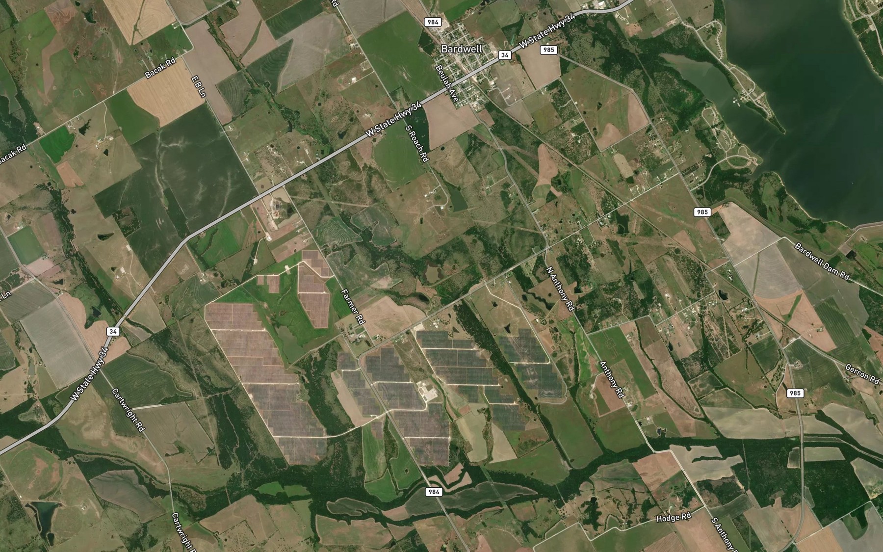 Satellite map of the Soil Conservation Service Site 117 Reservoir