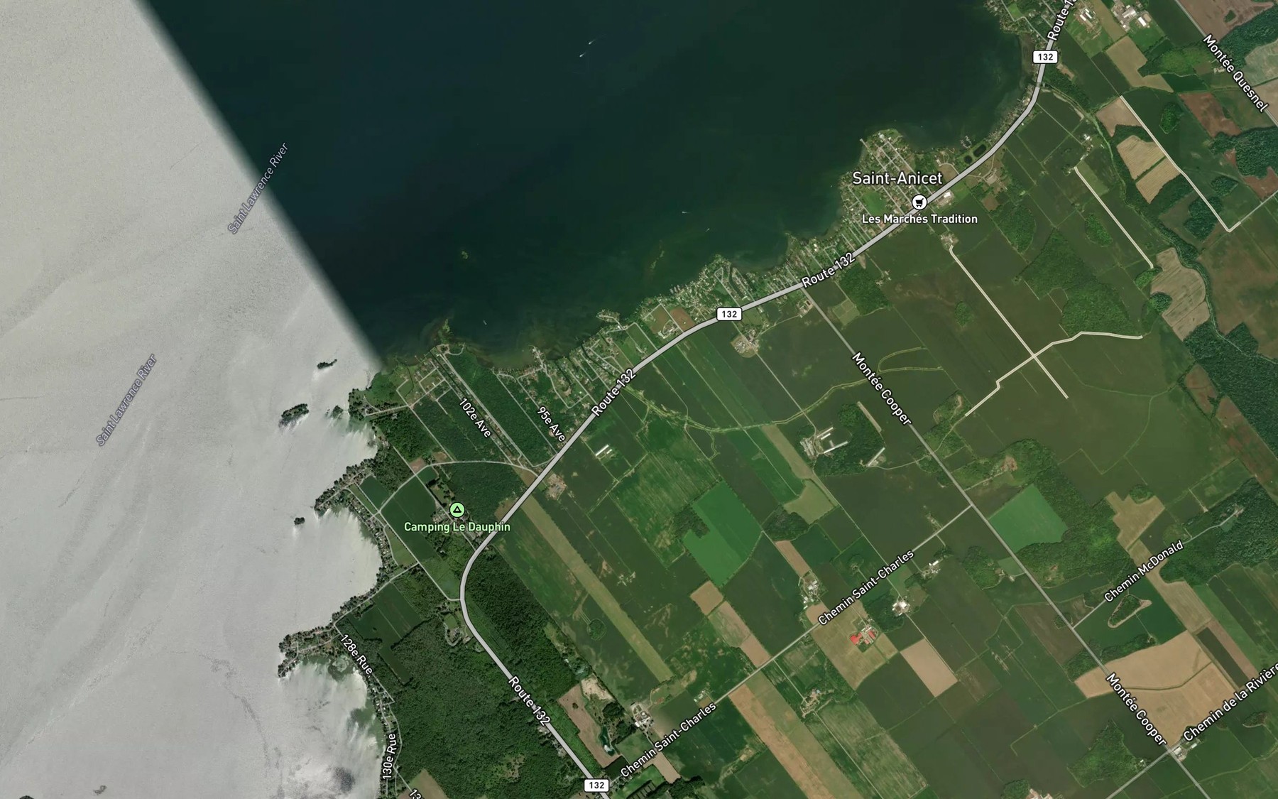 Satellite map of the Ruisseau Emond
