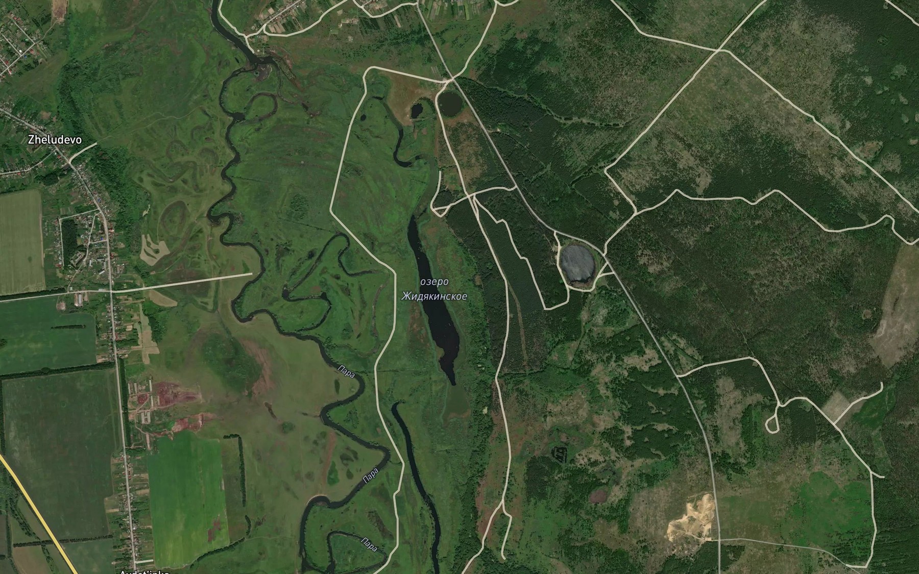 Satellite map of the Ozero Zhidyakinskoye