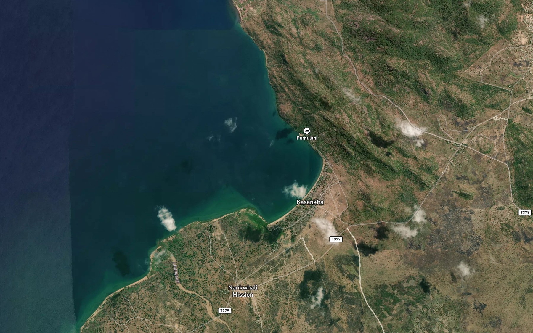 Satellite map of the Kasanga Bay