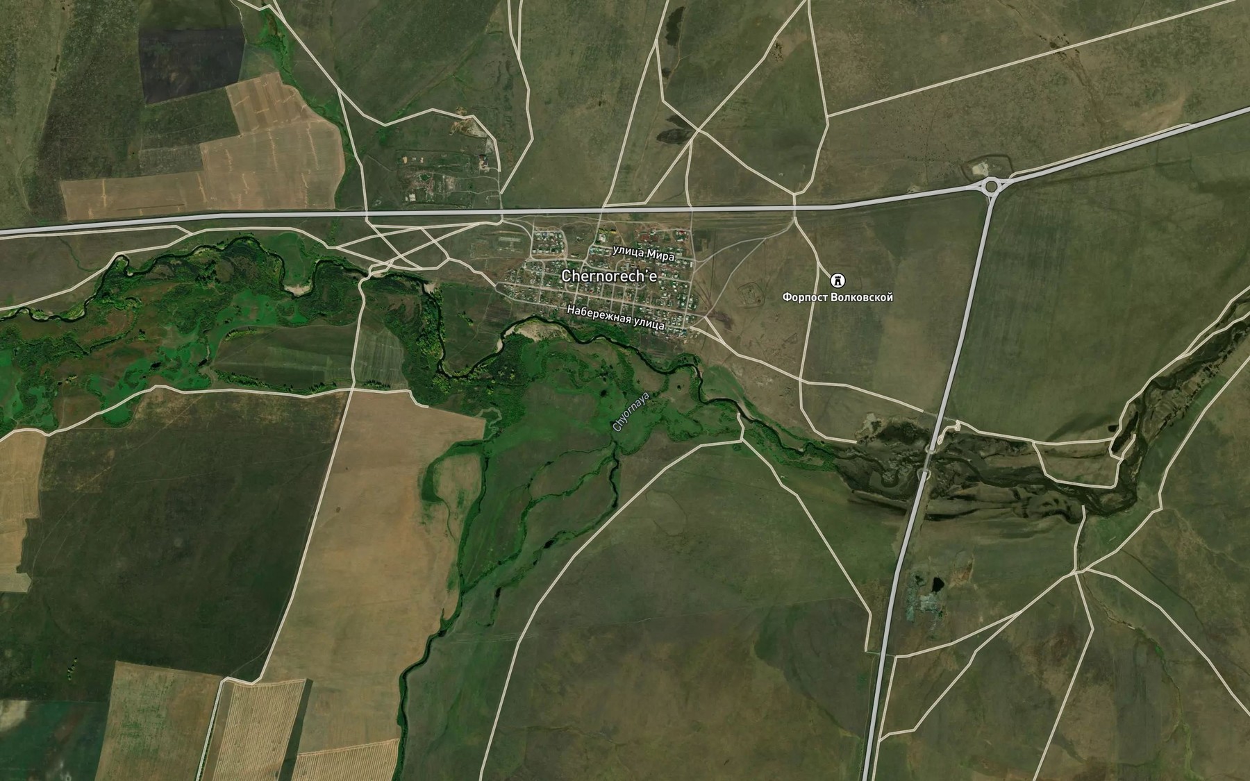 Satellite map of the Chernaya