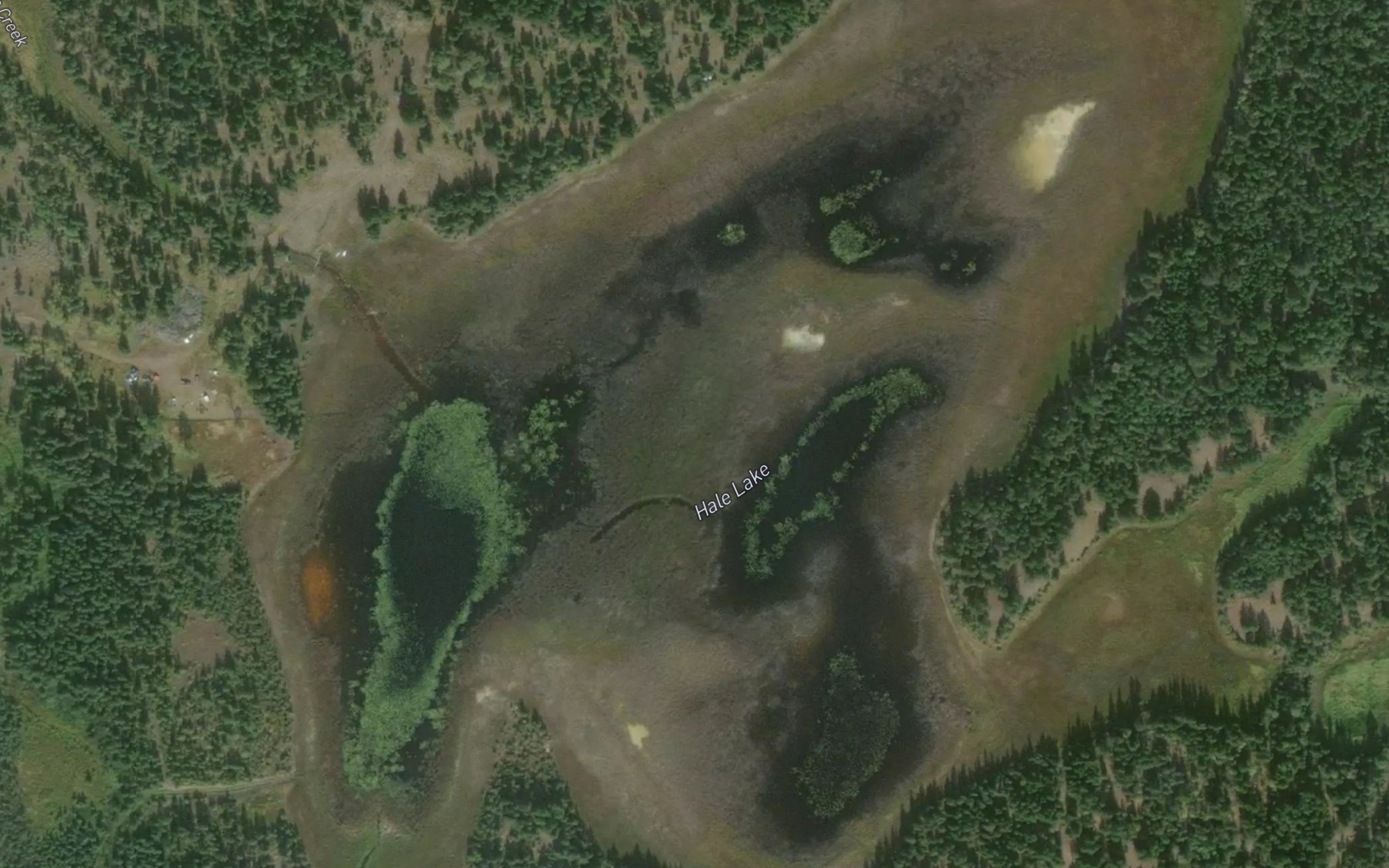 Satellite map of the Hale Lake
