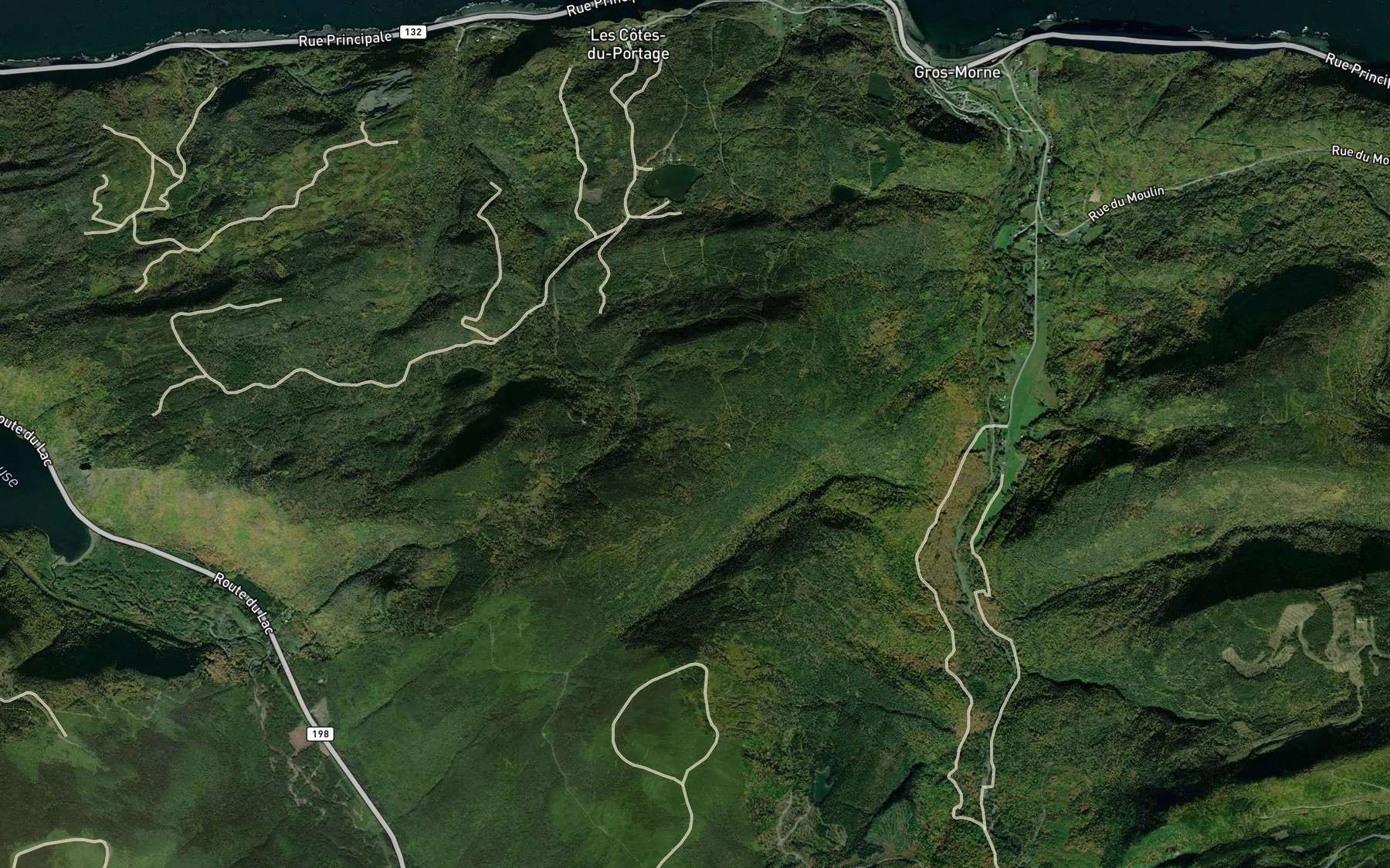 Satellite map of the Coulee a Vallee