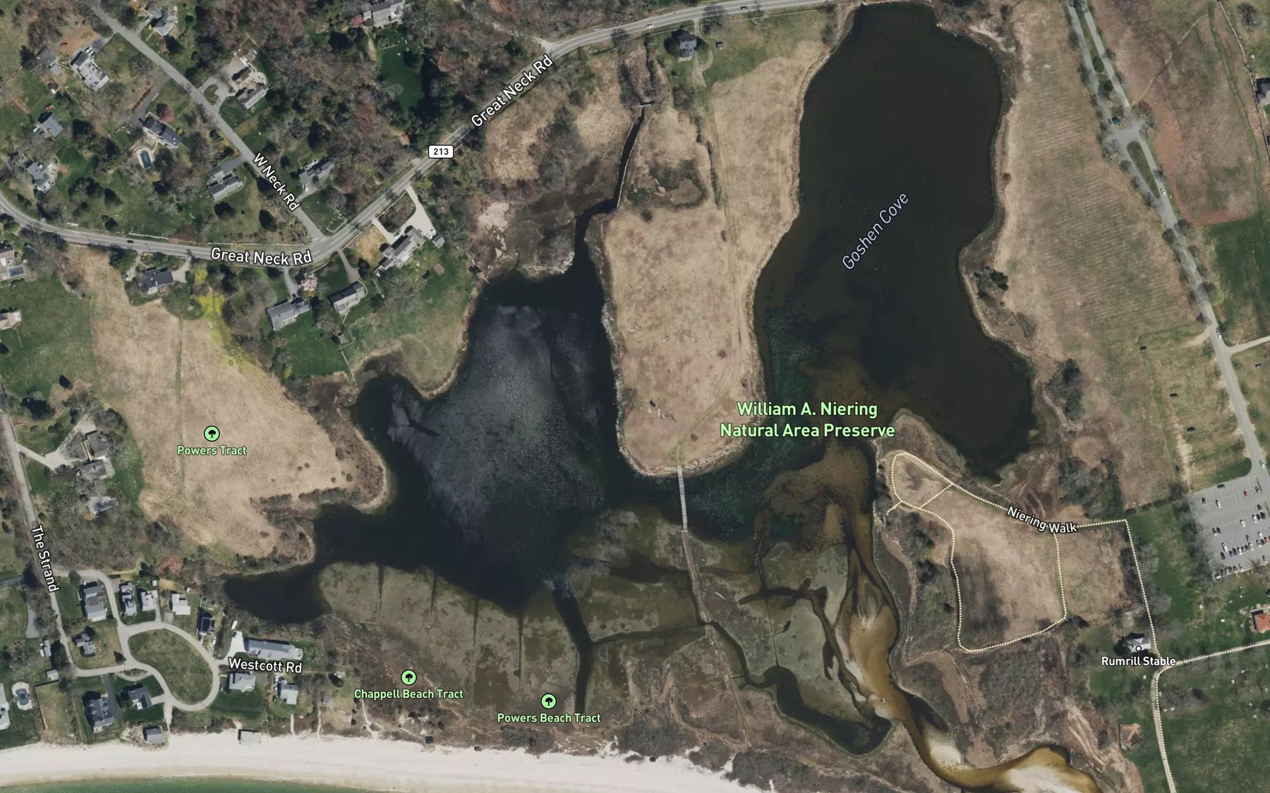 Satellite map of the Goshen Cove