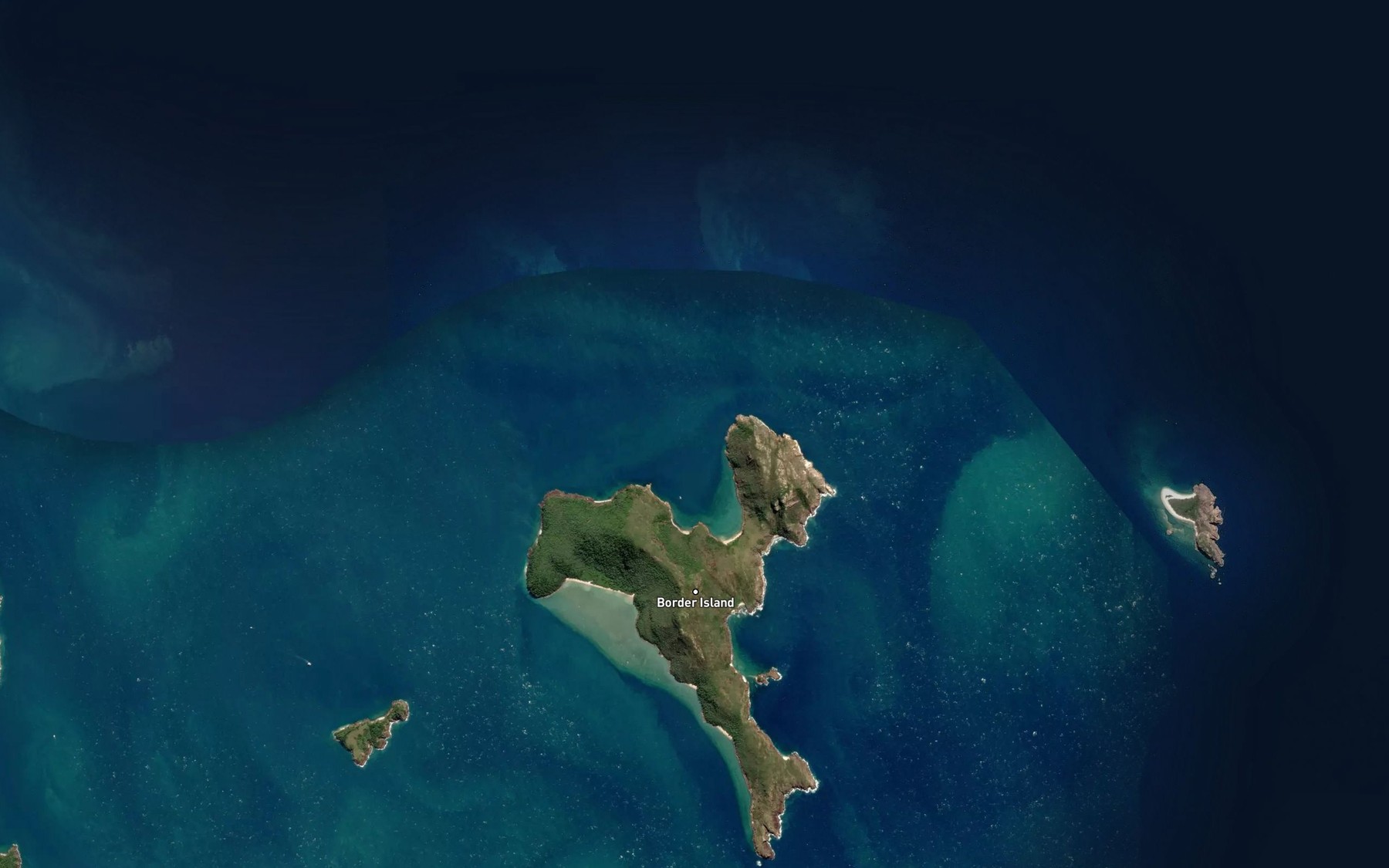 Satellite map of the Cateran Bay