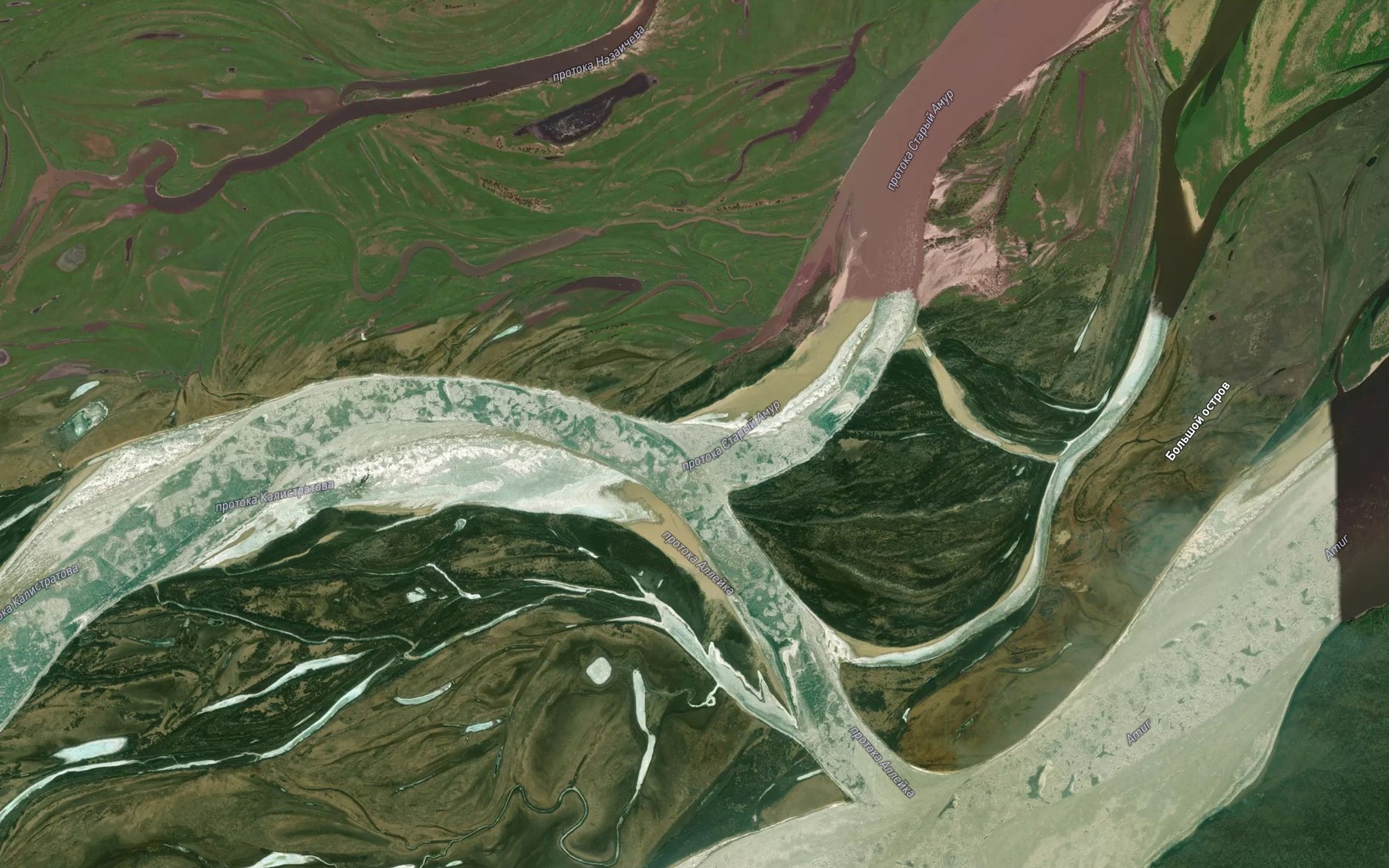 Satellite map of the Protoka Staryy Amur