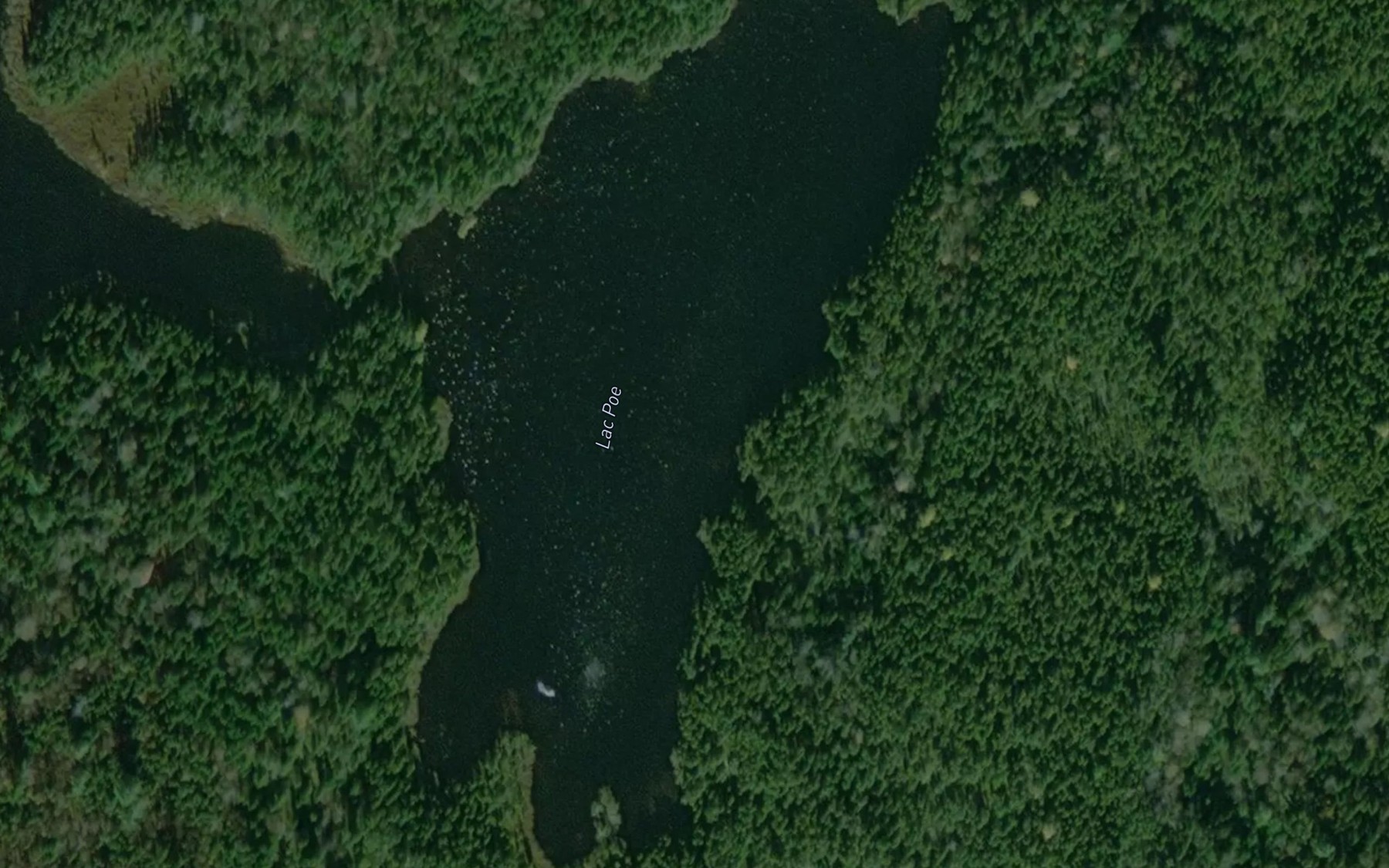 Satellite map of the Lac Poe