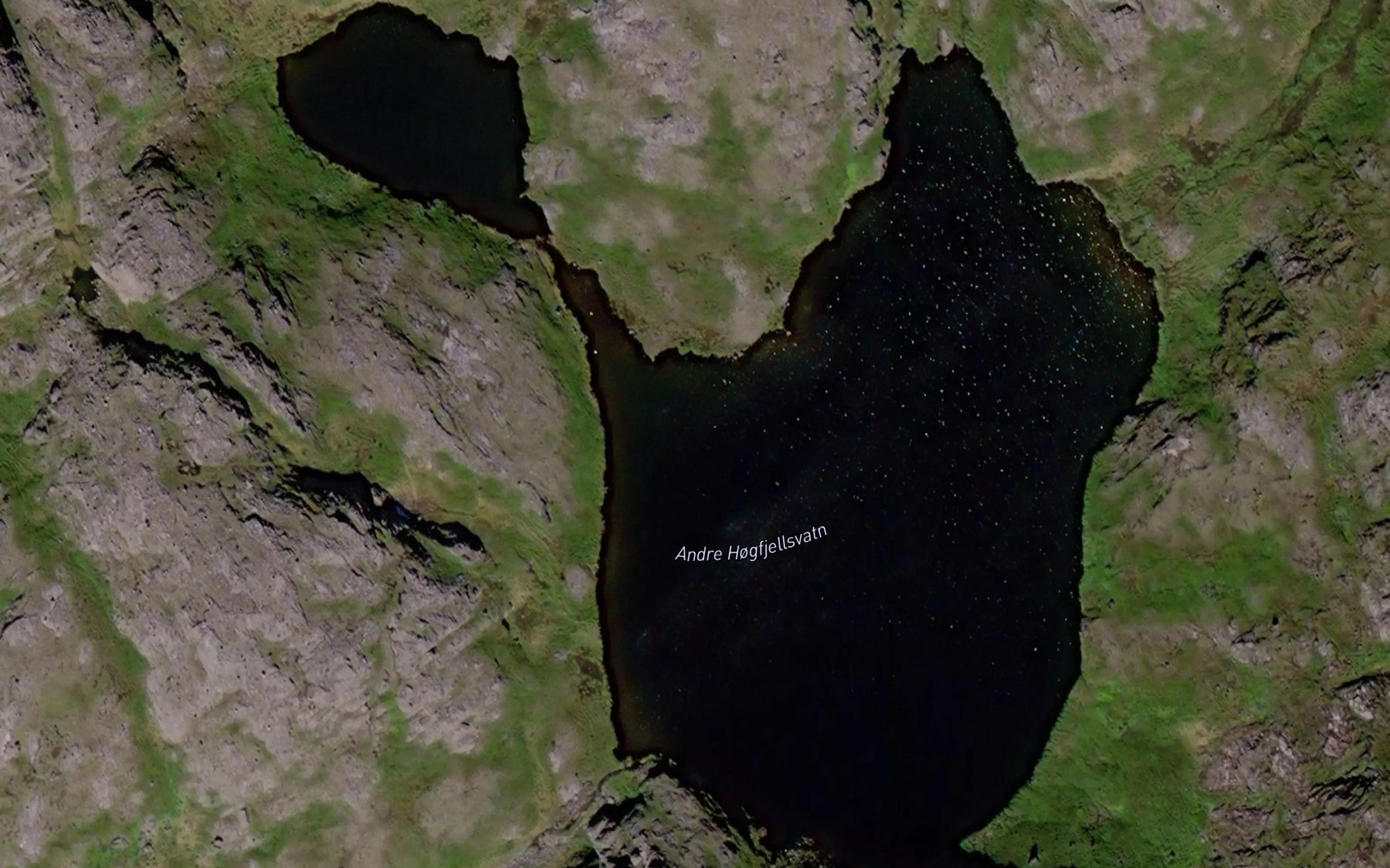 Satellite map of the Andre Hogfjellsvatn