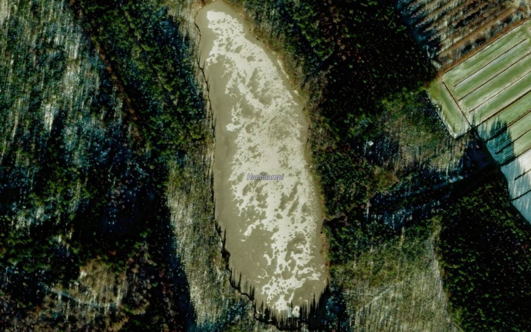 Satellite map of the Hanhilampi