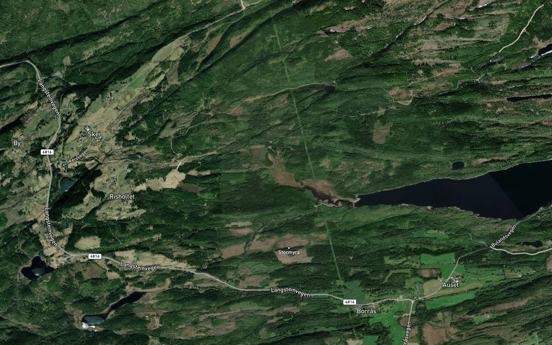 Satellite map of the Kaldadammen