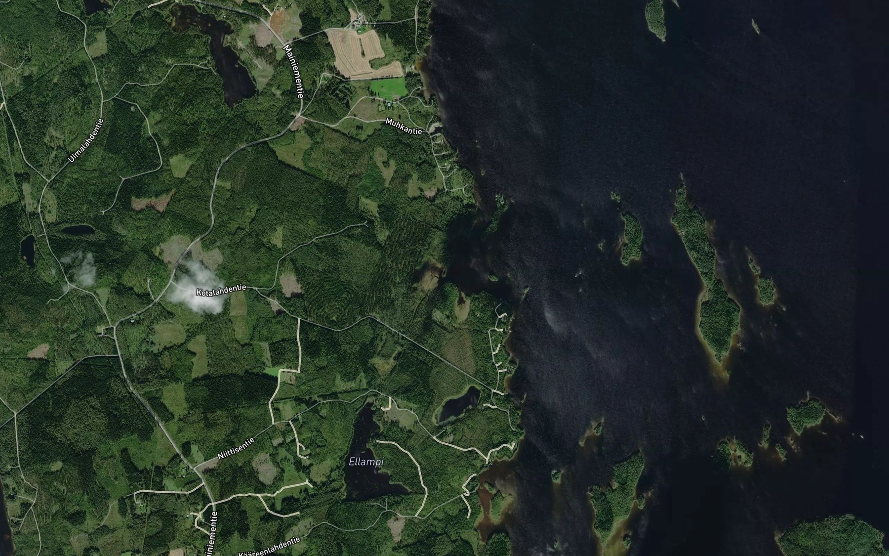 Satellite map of the Ellahti