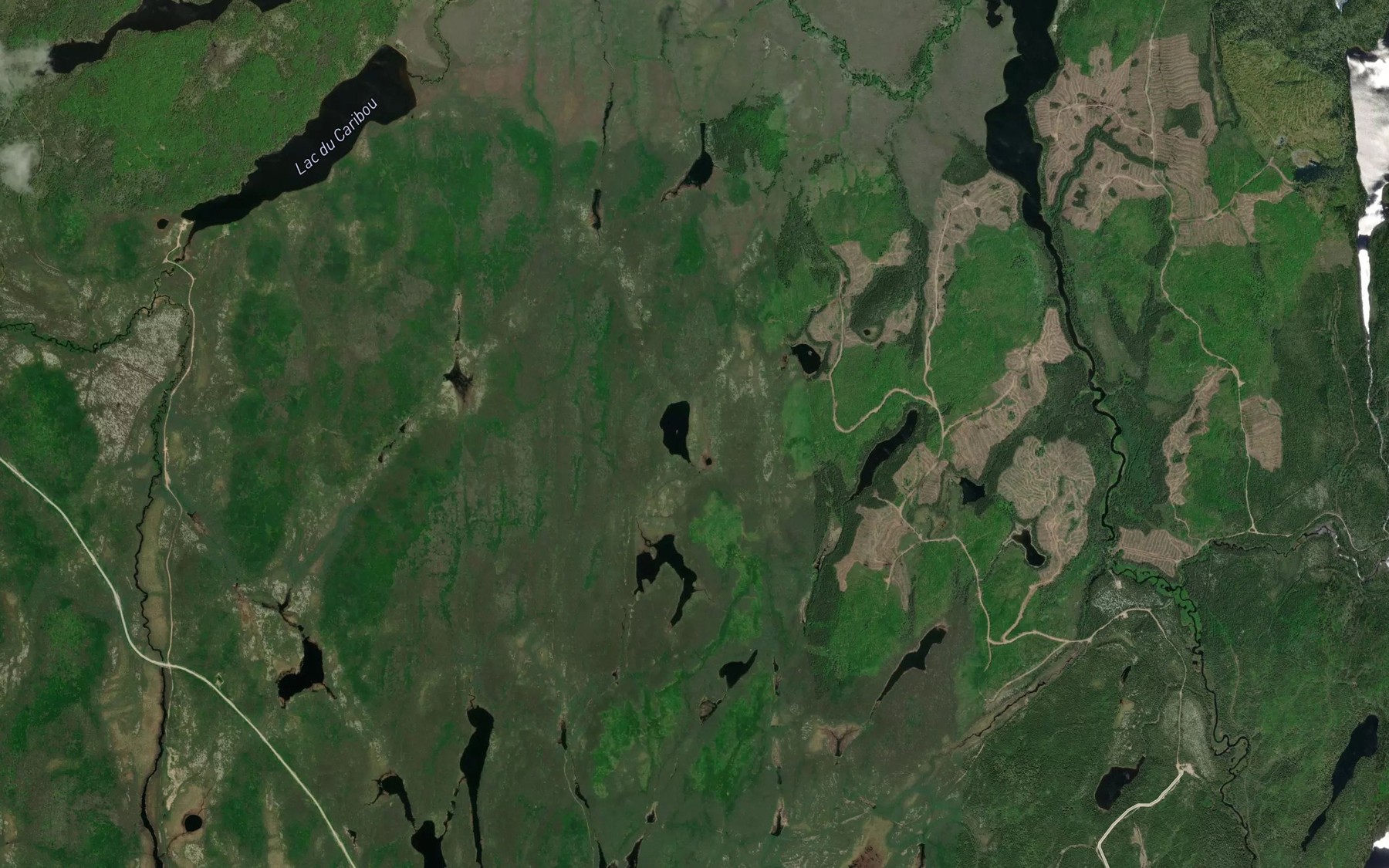 Satellite map of the Lac du Baquet