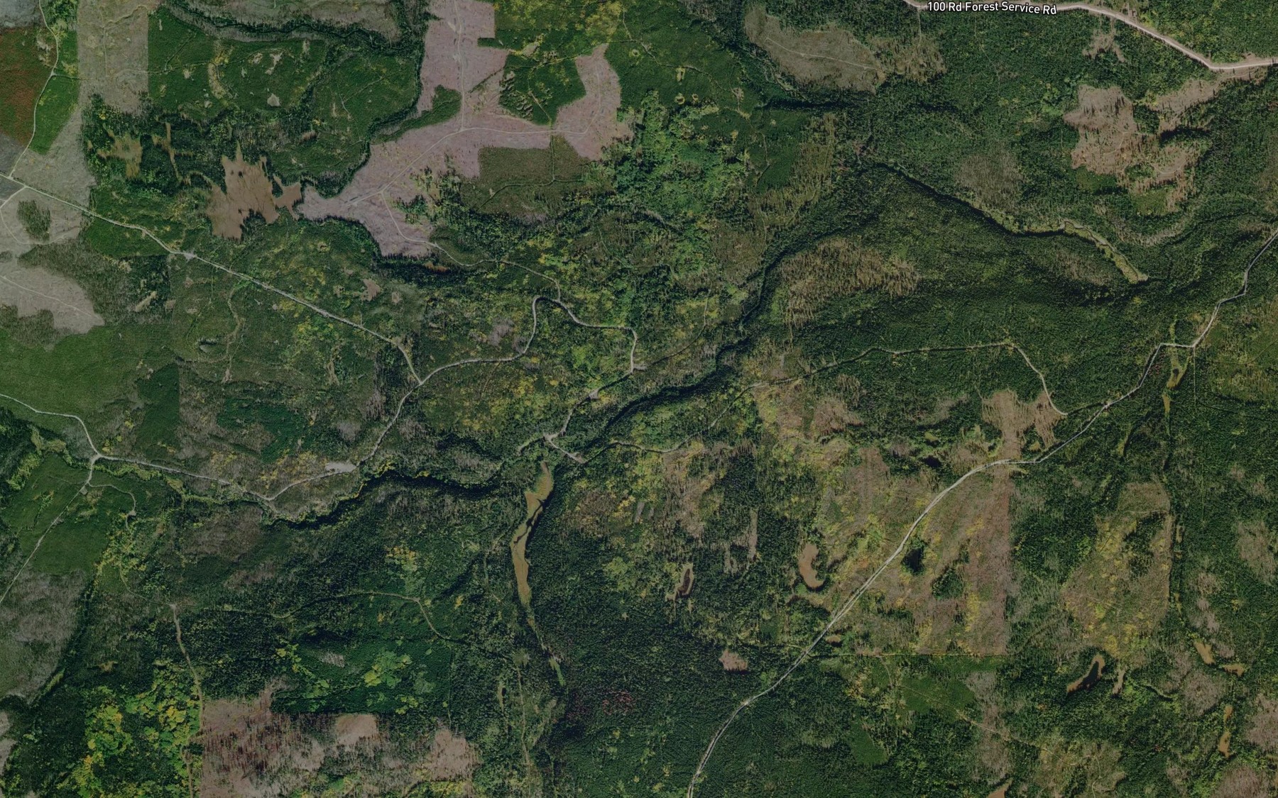 Satellite map of the Webster Creek