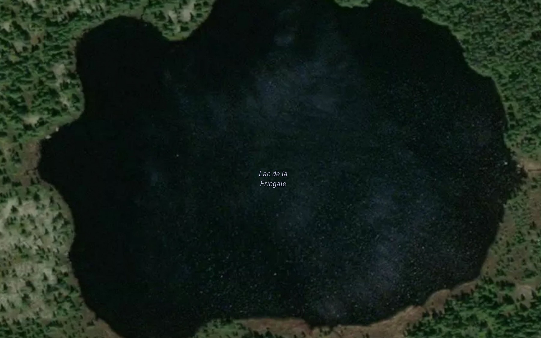 Satellite map of the Lac de la Fringale