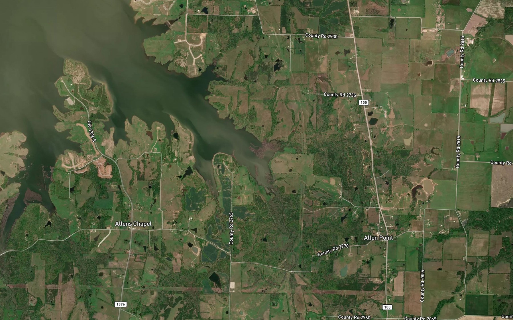 Satellite map of the Fox Creek