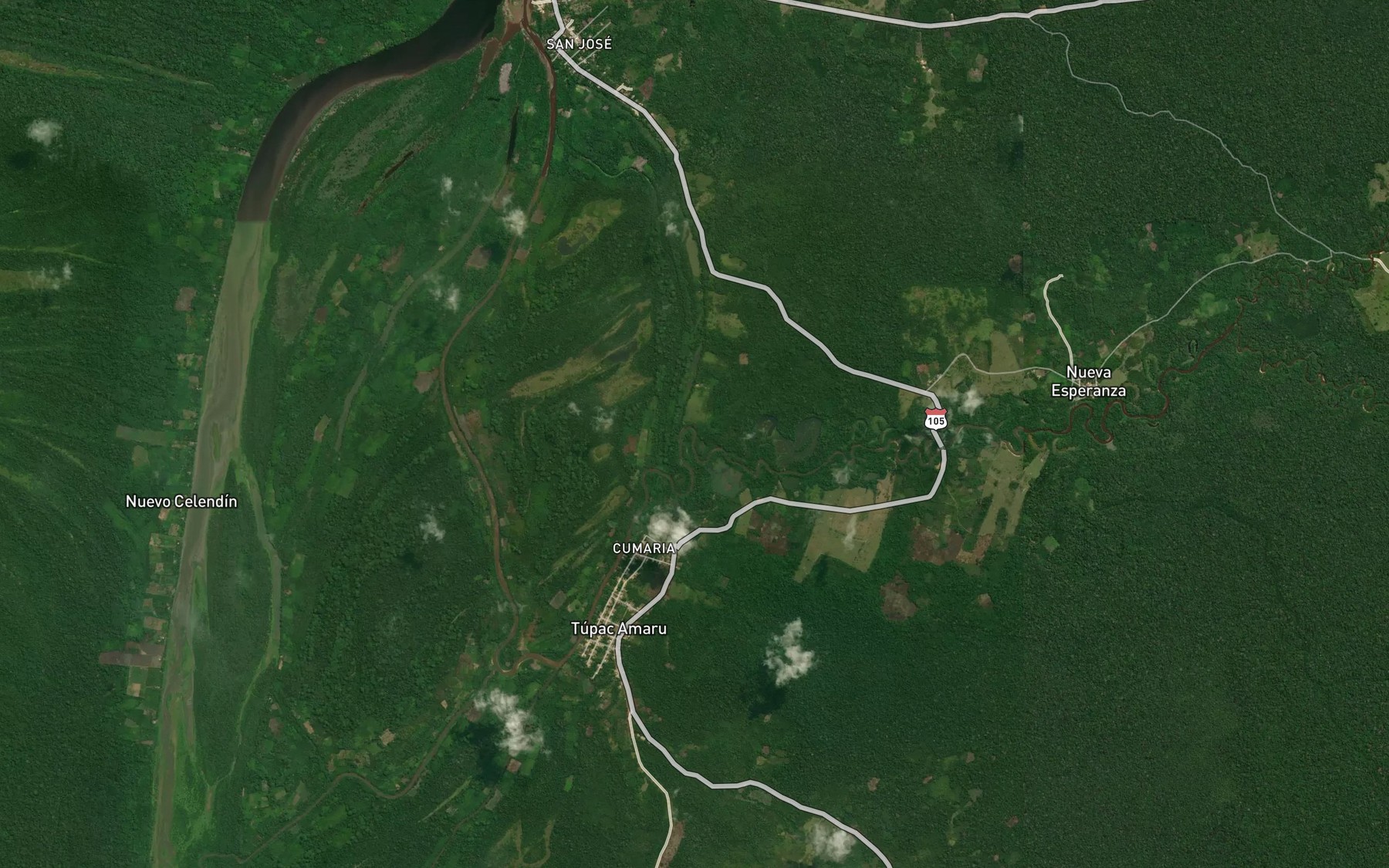 Satellite map of the Rio Cumaria