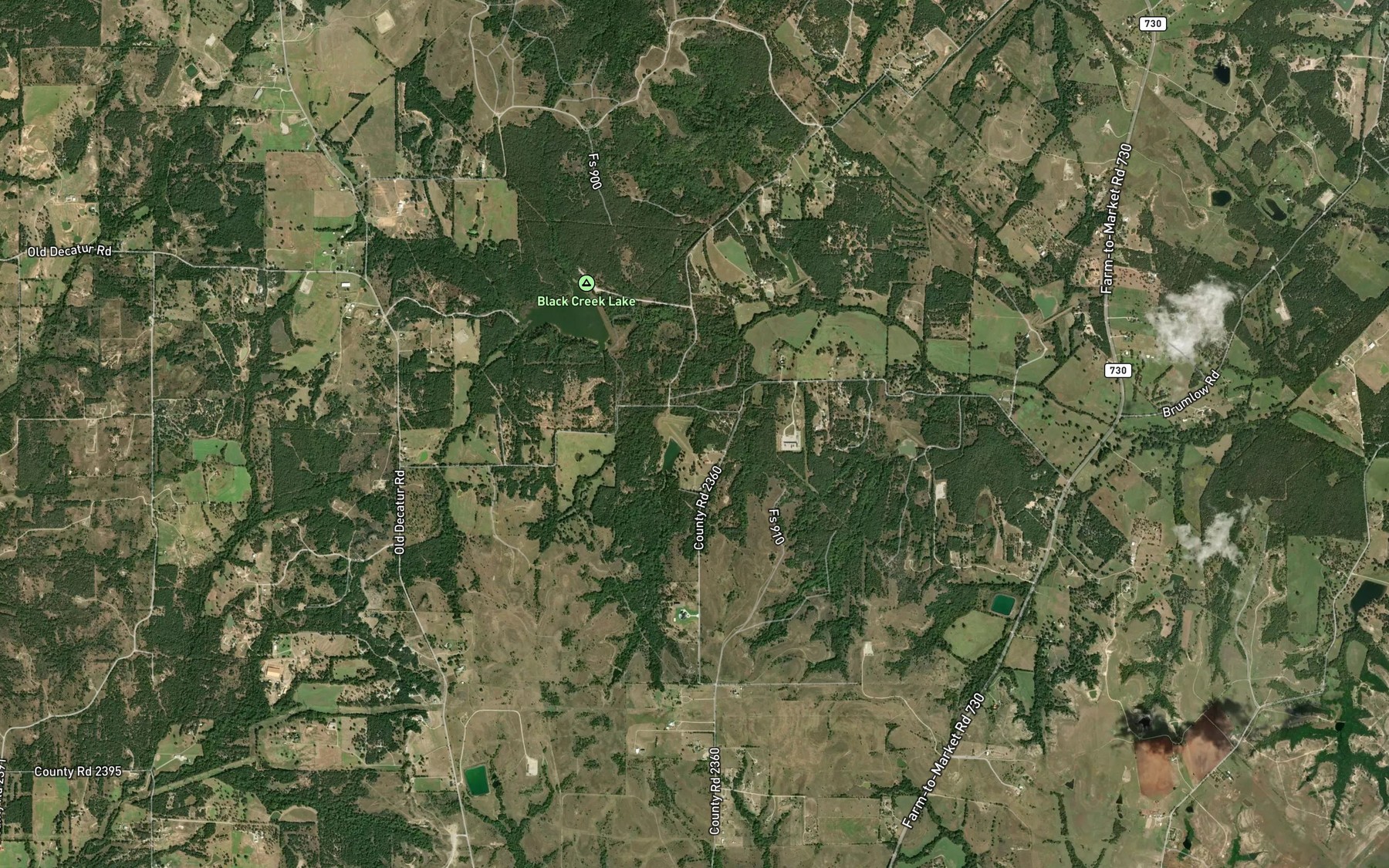 Satellite map of the Soil Conservation Service Site 18h Reservoir