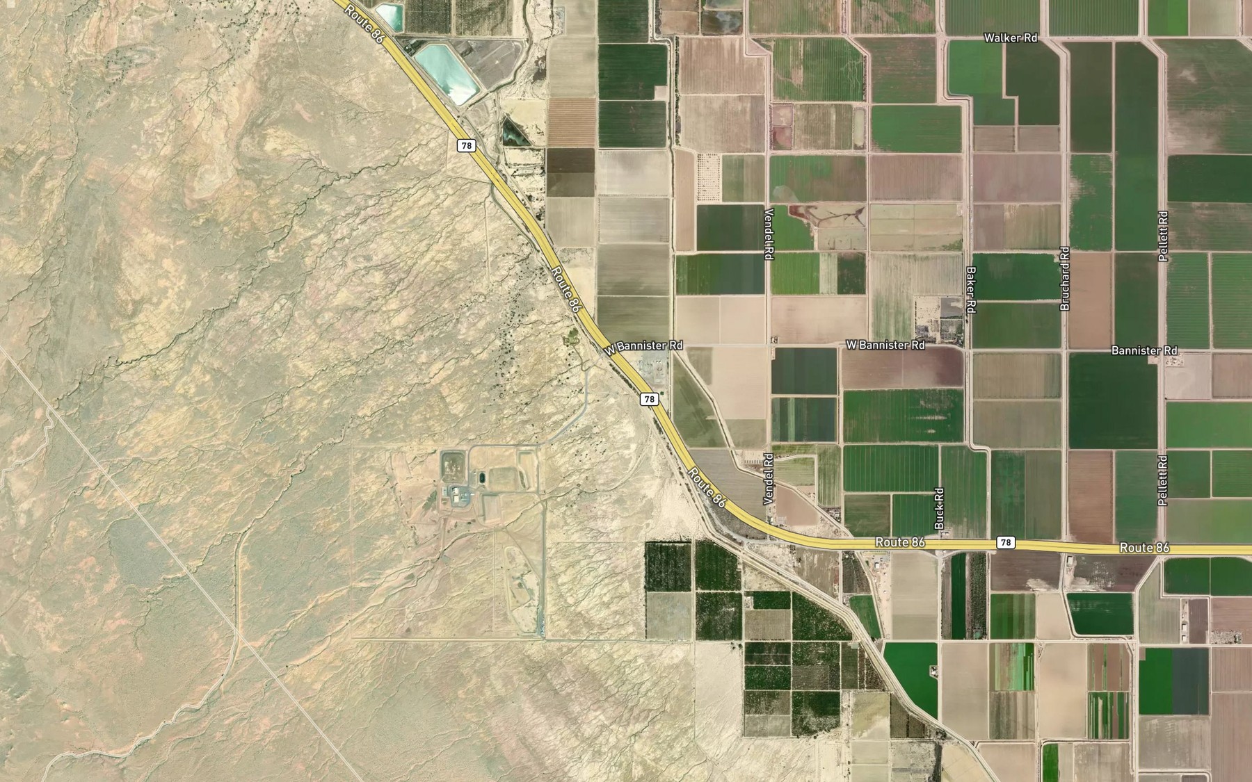 Satellite map of the Trifolium Storm Drain