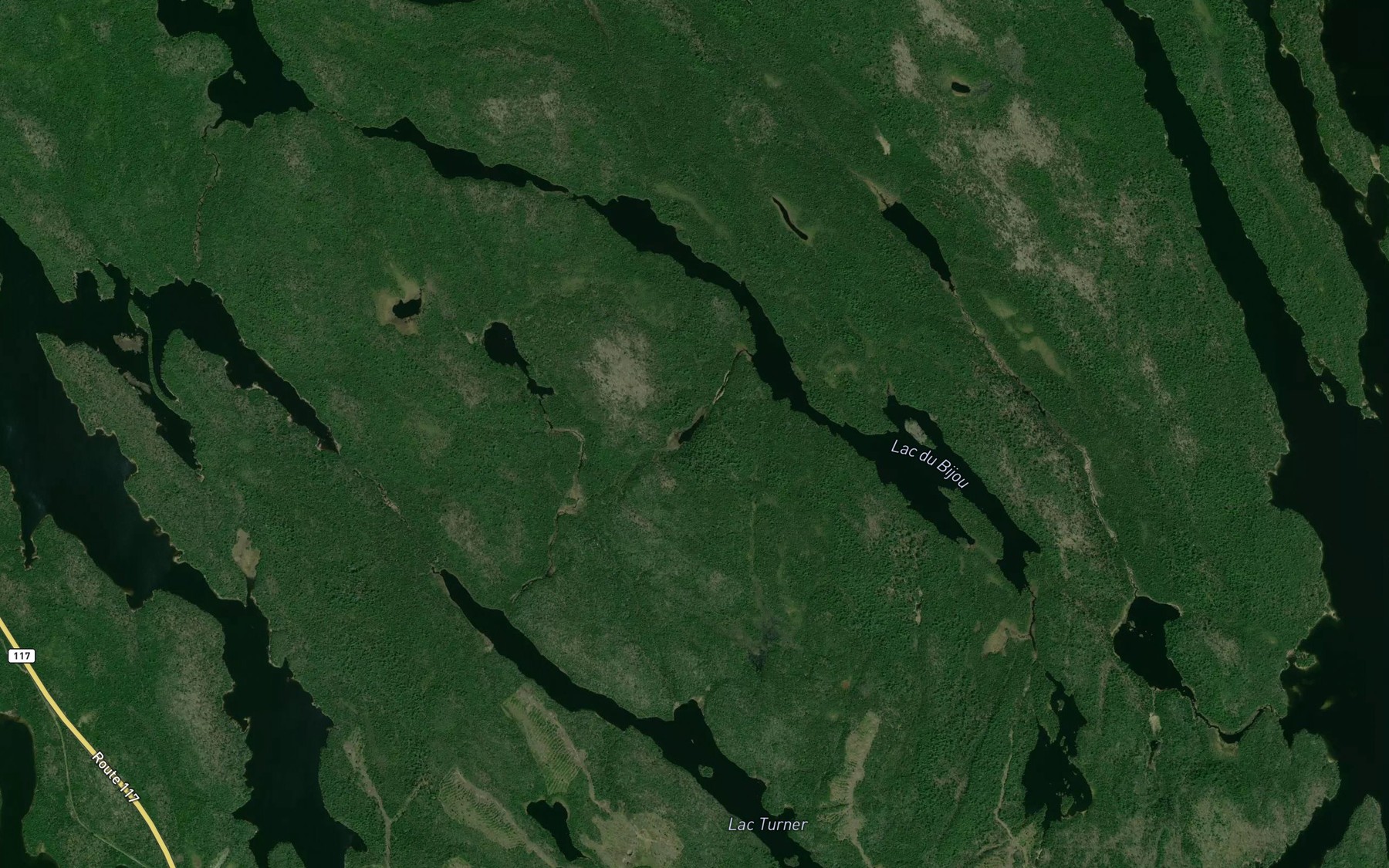 Satellite map of the Lac Saga