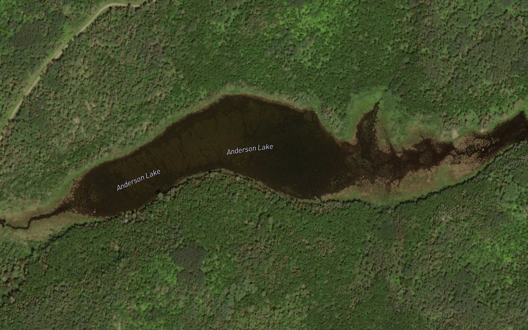 Satellite map of the Anderson Lake