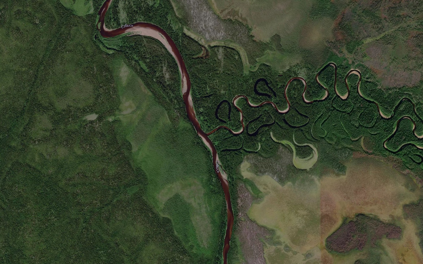 Satellite map of the Nyros