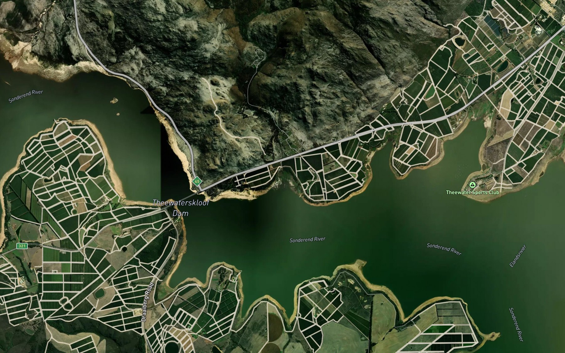 Satellite map of the Bierrivier