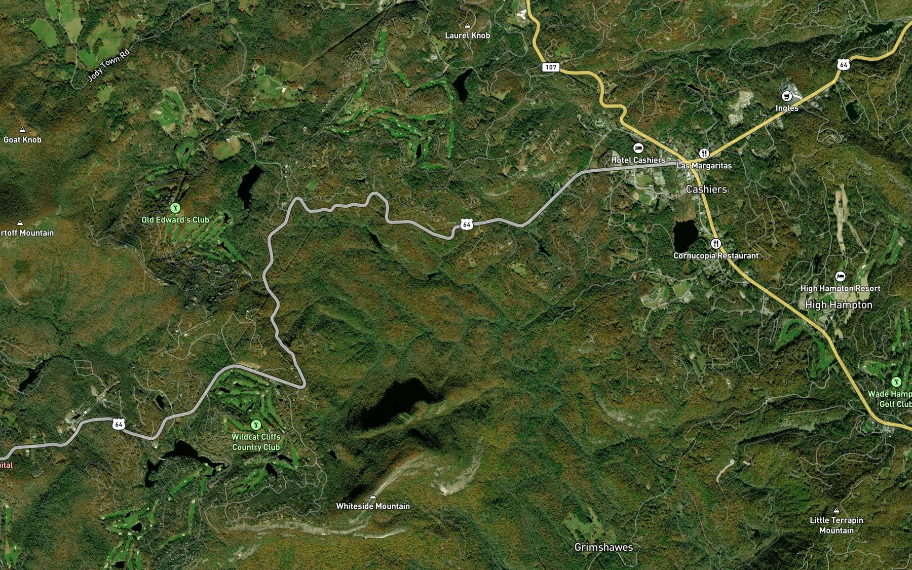 Satellite map of the Richard Wood Lower Lake