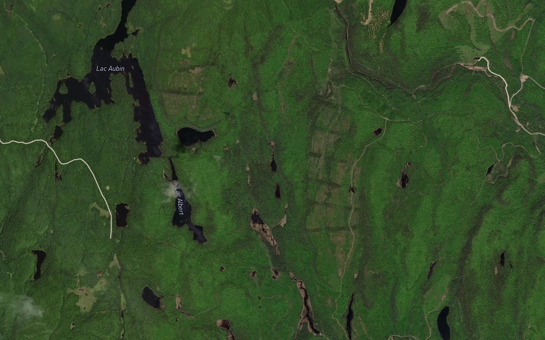Satellite map of the Lac du Bout du Monde