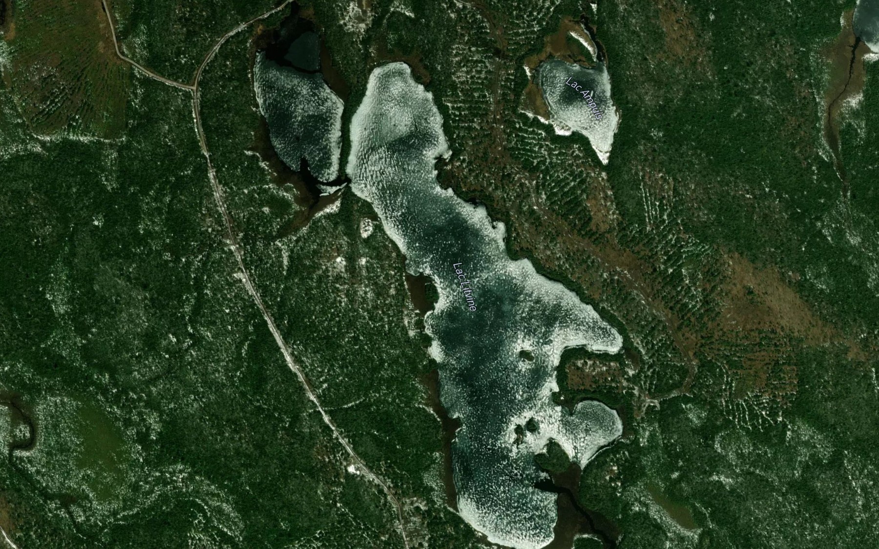 Satellite map of the Lac Litvine