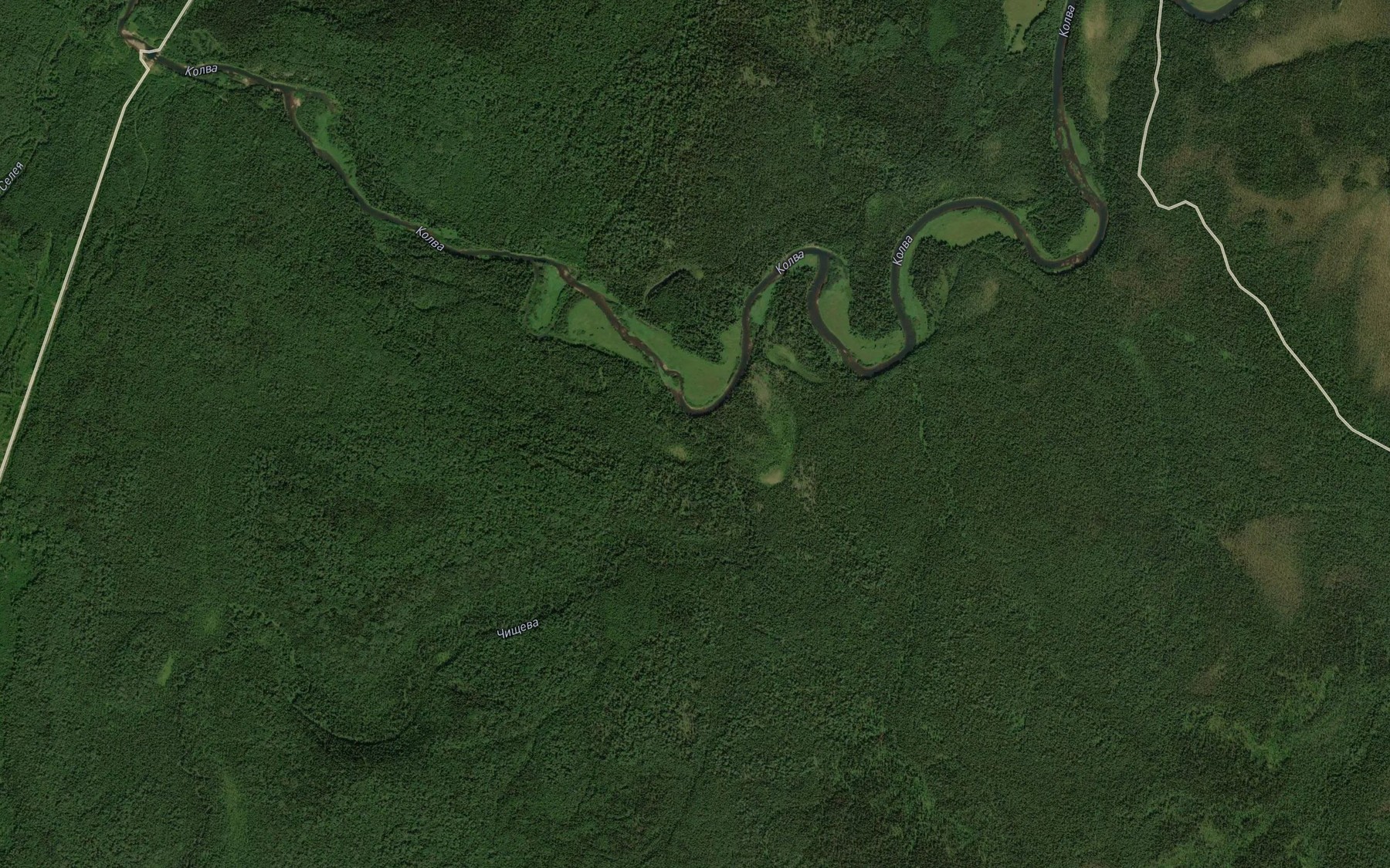 Satellite map of the Chishcheva