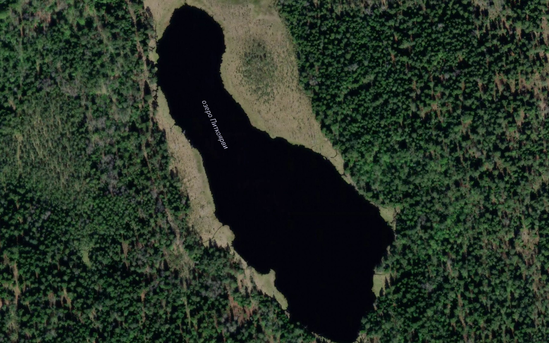 Satellite map of the Pitkaejaervi