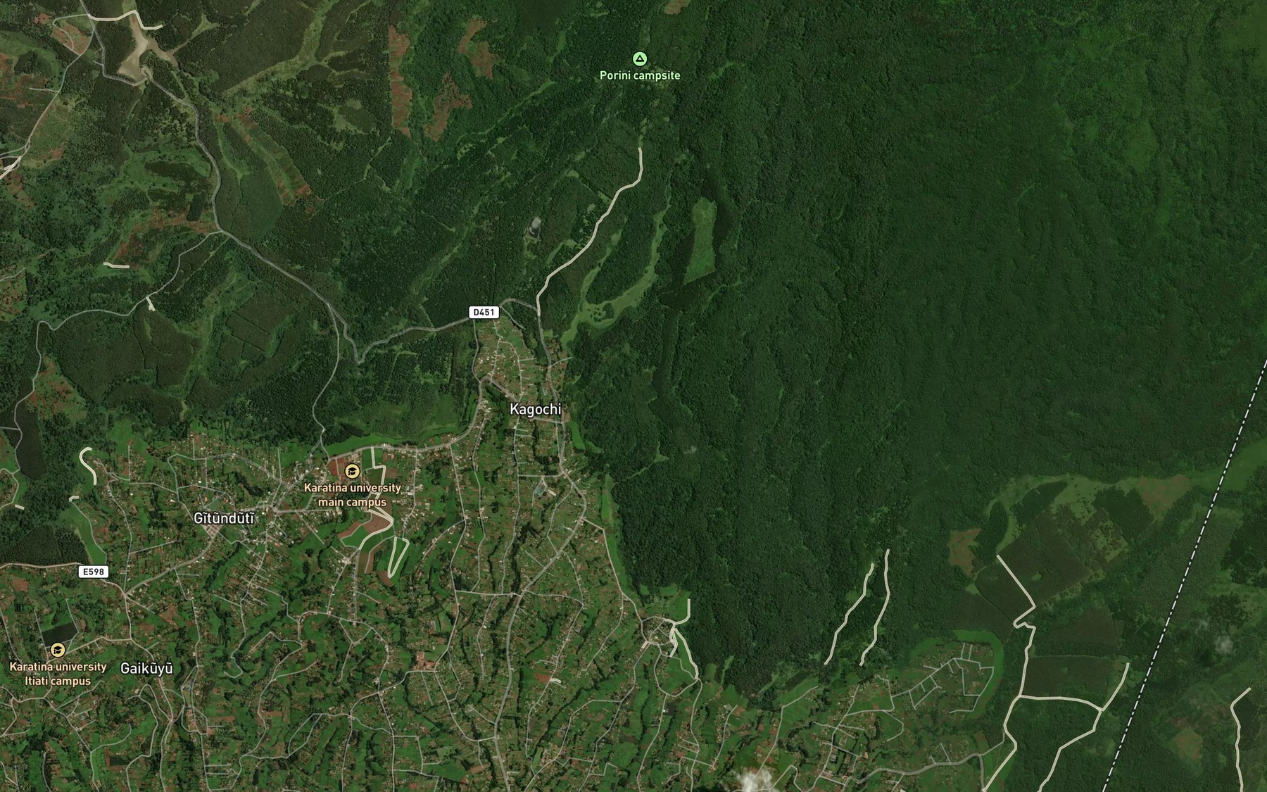 Satellite map of the Kahohi