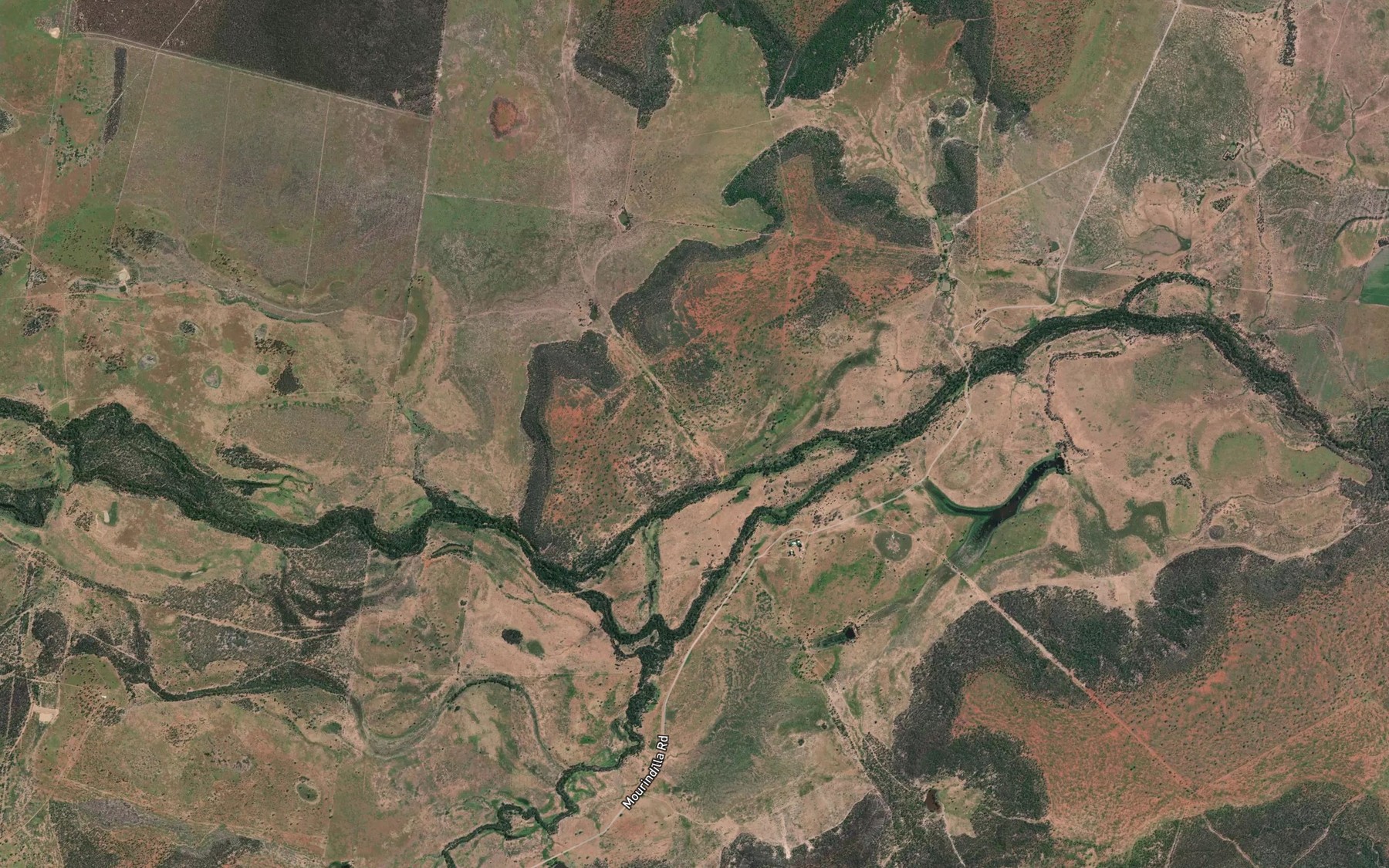Satellite map of the Bridgewater Creek
