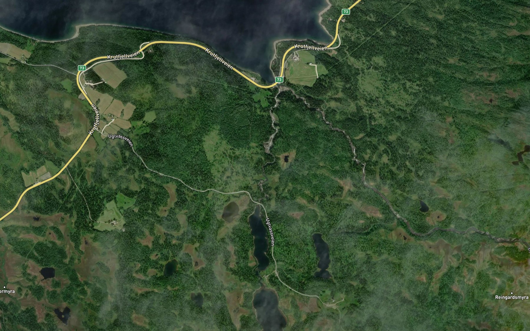 Satellite map of the Molnhusbekken