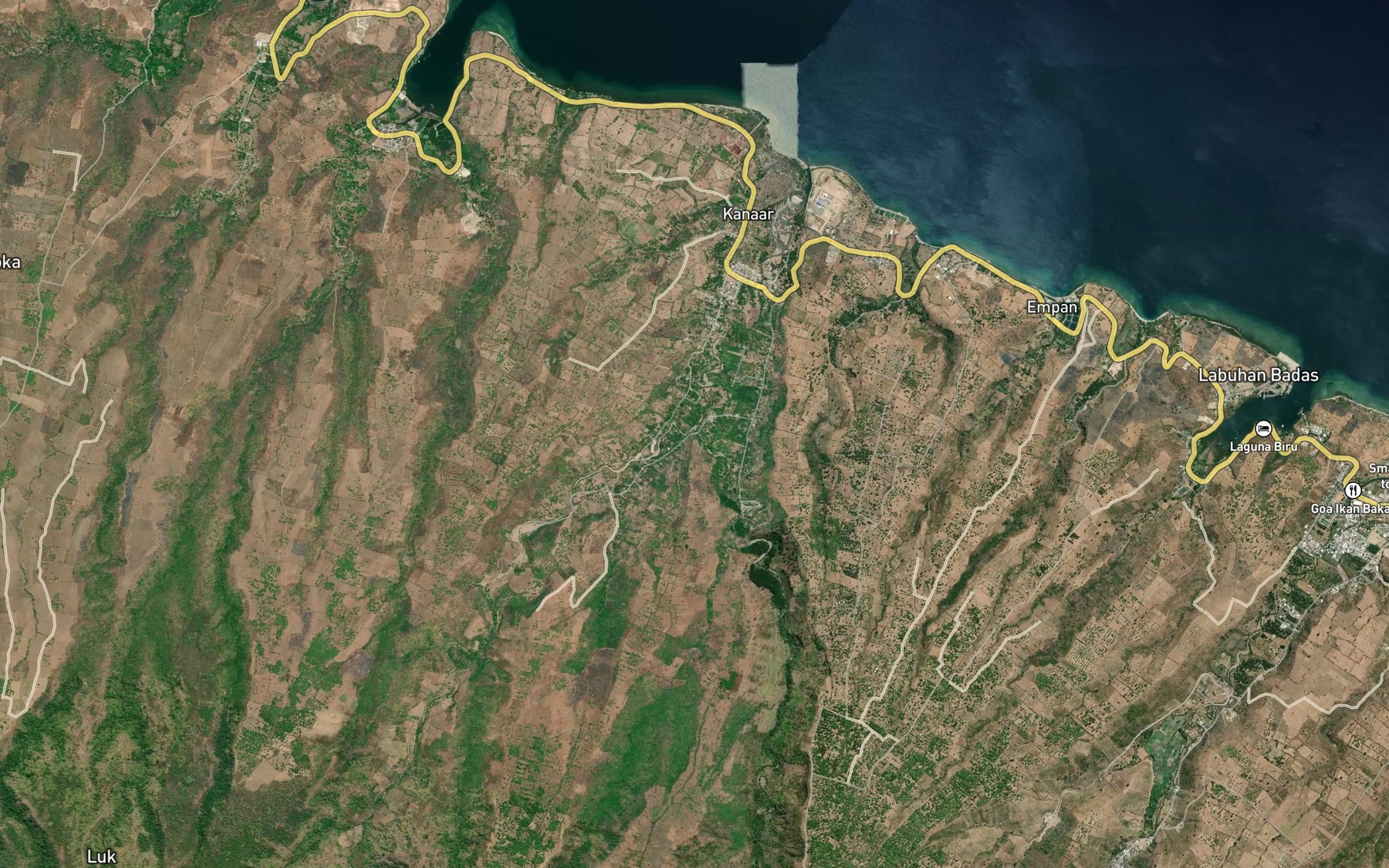 Satellite map of the Brang Maras