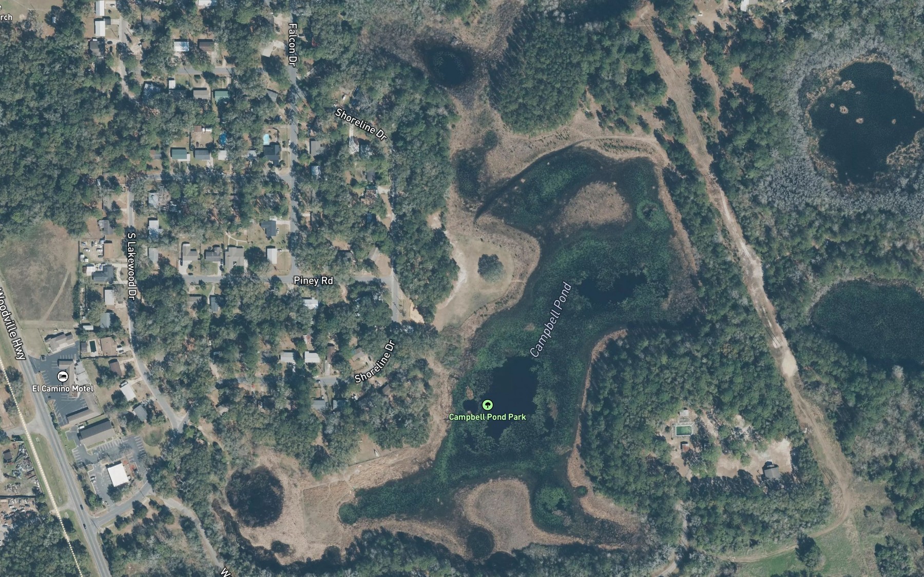 Satellite map of the Campbell Pond