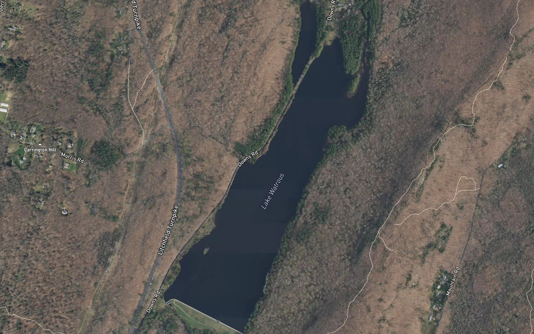 Satellite map of the Lake Watrous