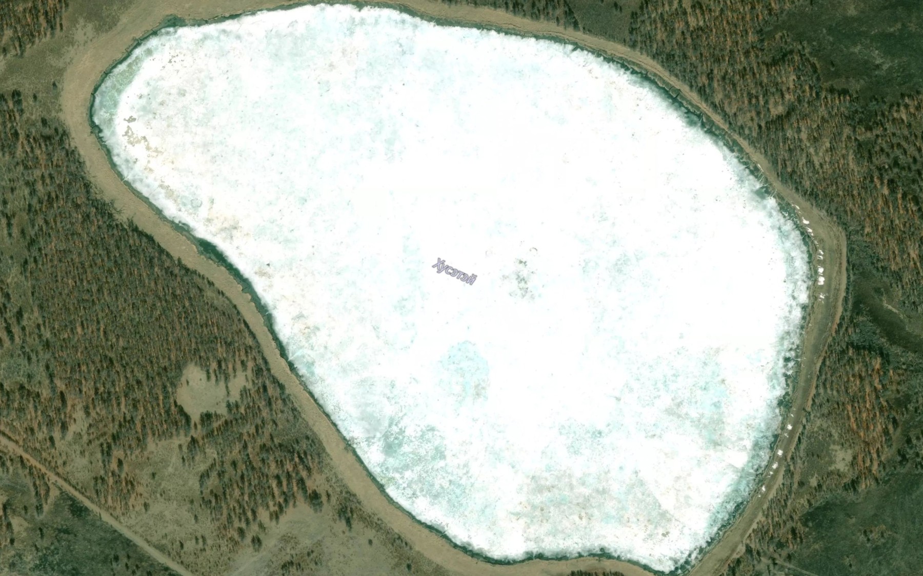 Satellite map of the Ozero Khusetey