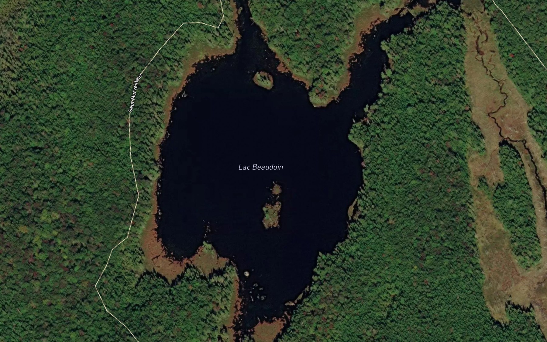 Satellite map of the Lac Beaudoin