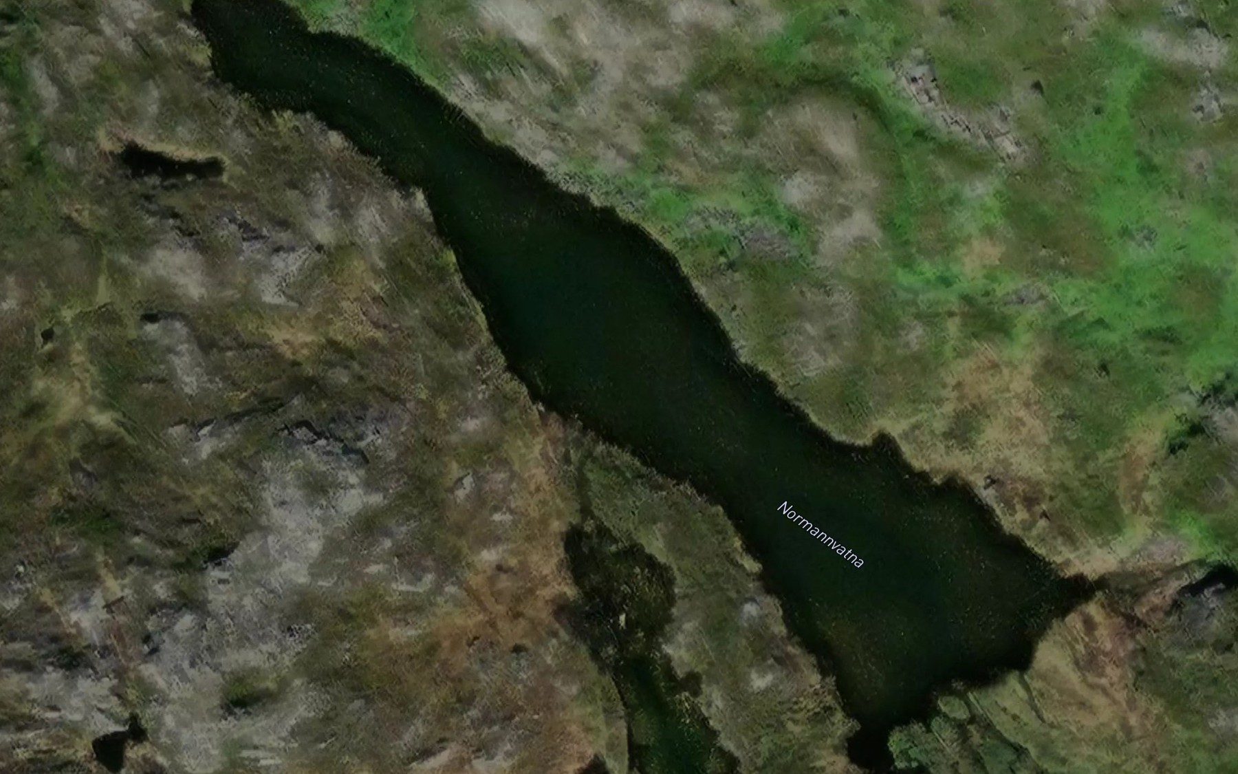 Satellite map of the Normannvatna
