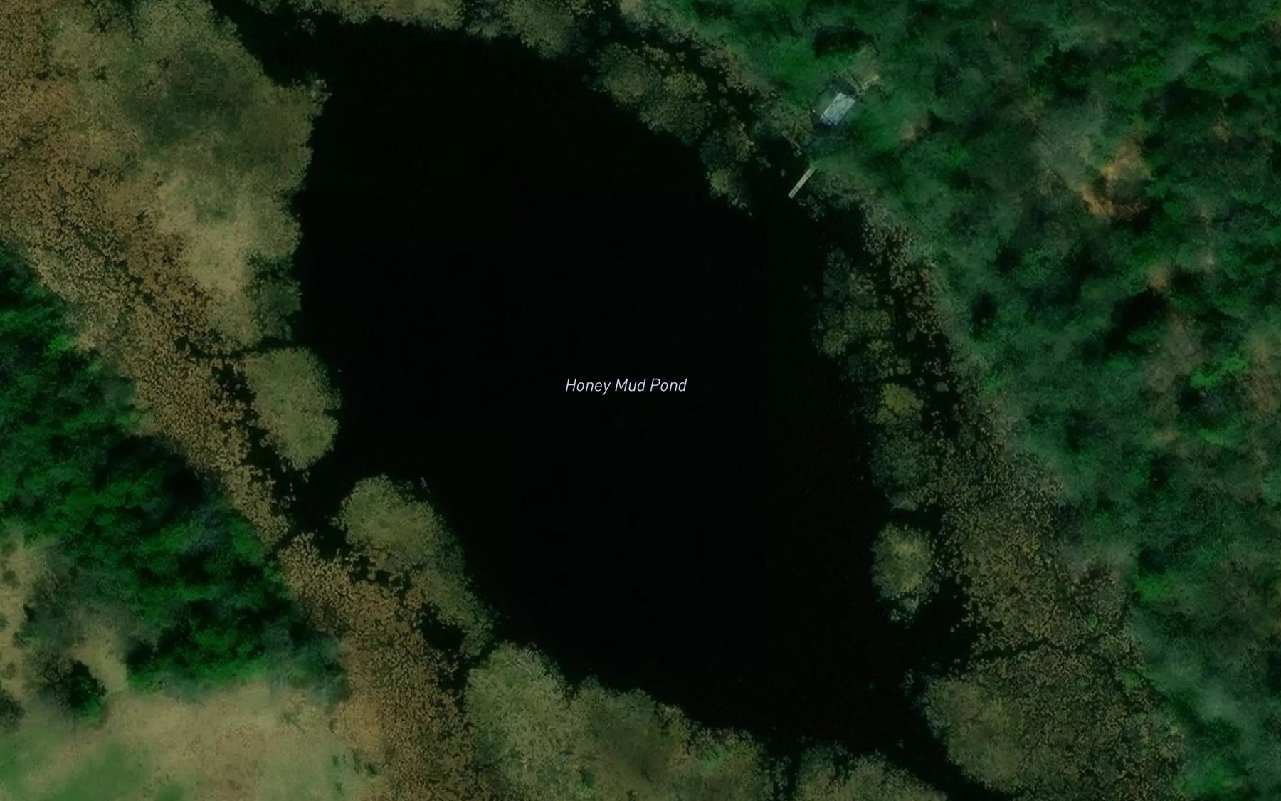 Satellite map of the Honey Mud Pond