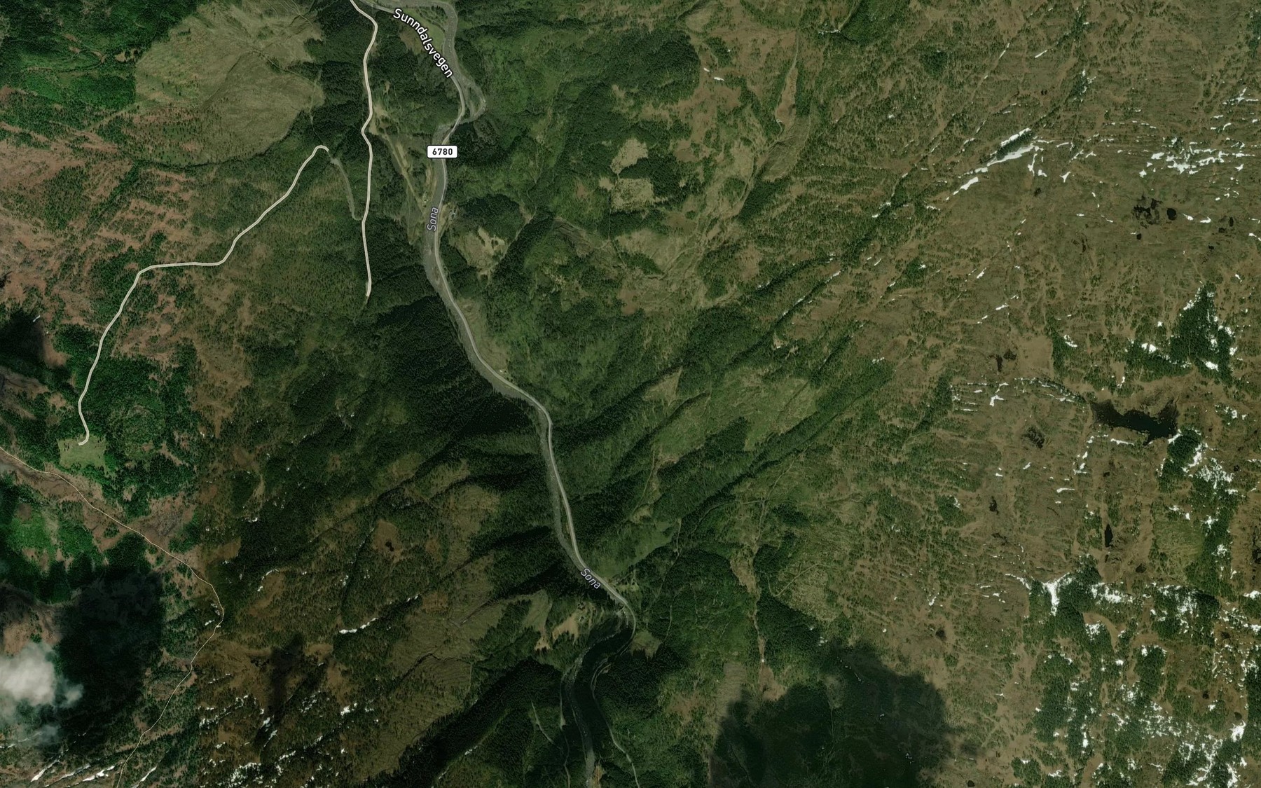 Satellite map of the Stokkbekken