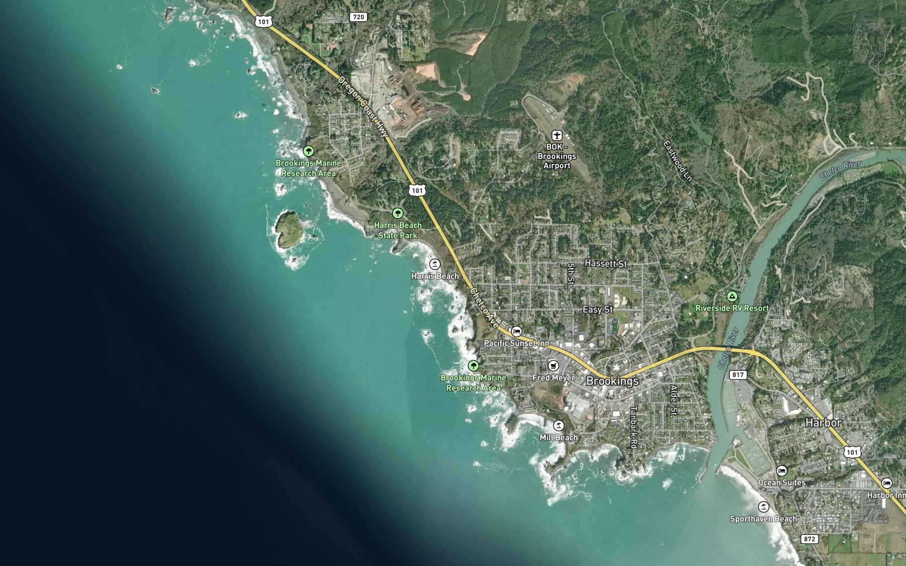 Satellite map of the Ransom Creek