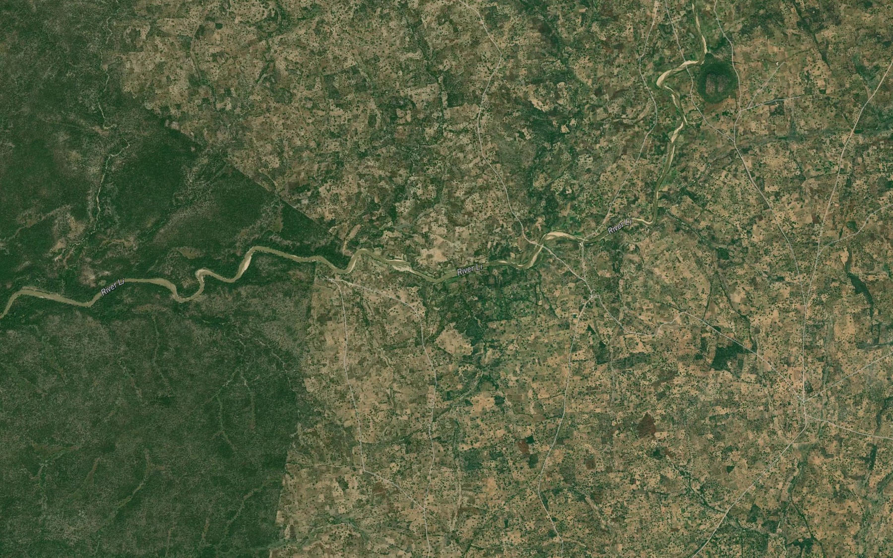 Satellite map of the River Guruba