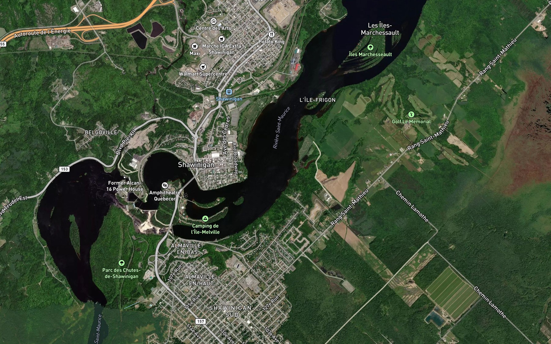 Satellite map of the Baie a Giguere