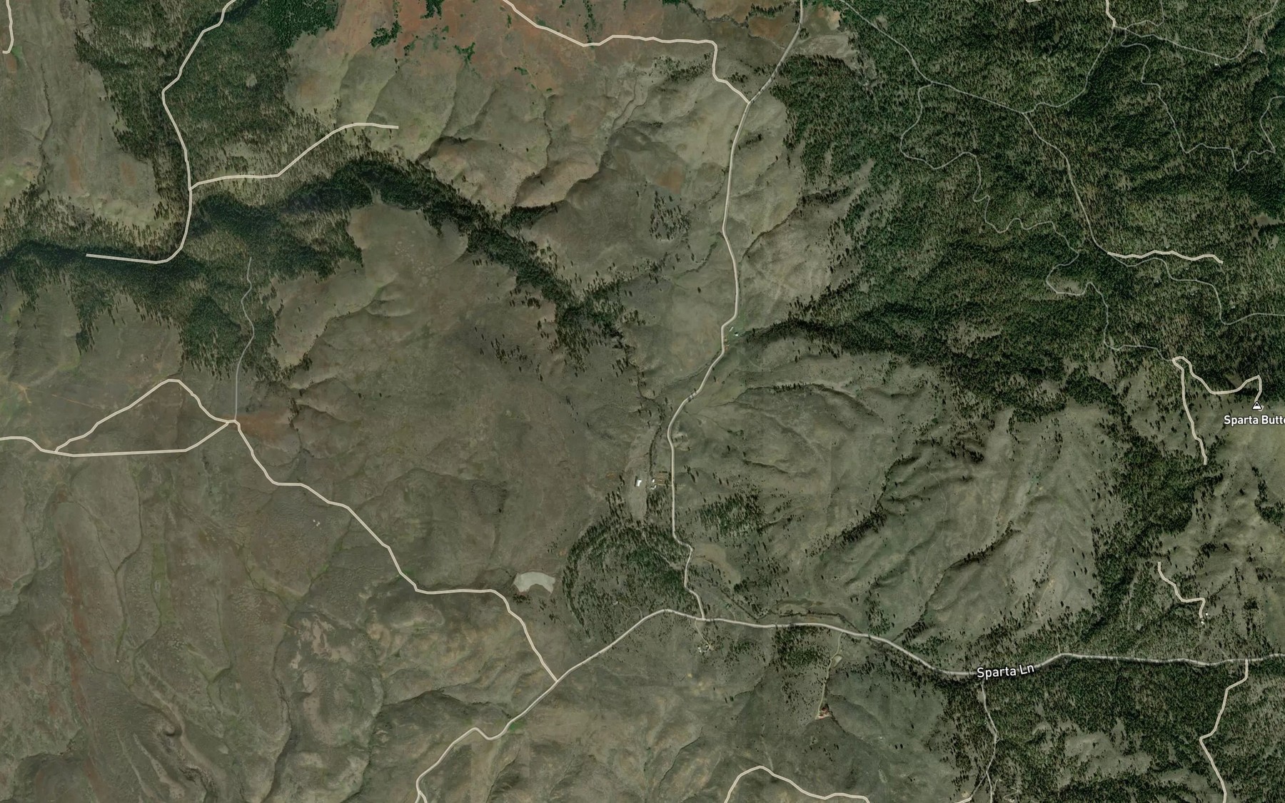 Satellite map of the Rattlesnake Creek